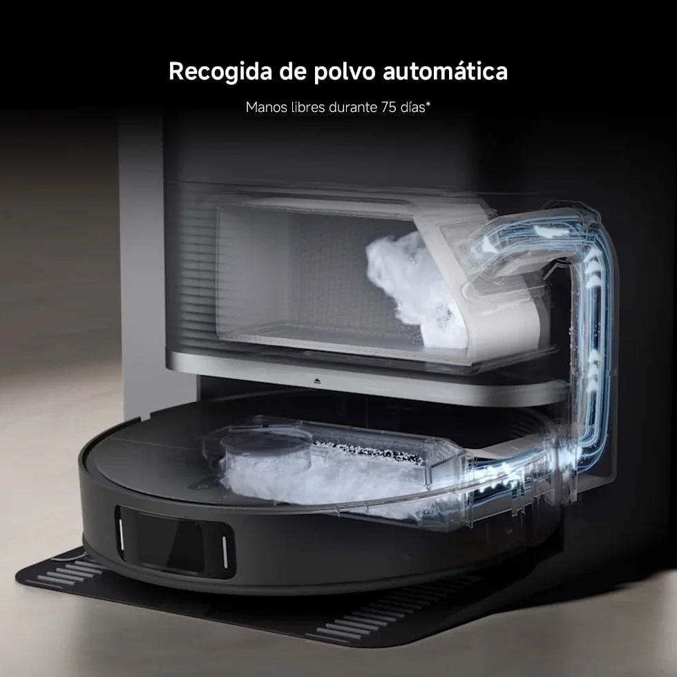 XIAOMI Robot Vacuum X20 MAX con estación Todo en uno: Vaciado automático, Lavado a Alta Temperatura y Secado rápido. 8000Pa, Brazo Extensible, Cepillo Anti-enredos, navegación LDS y Control por App.