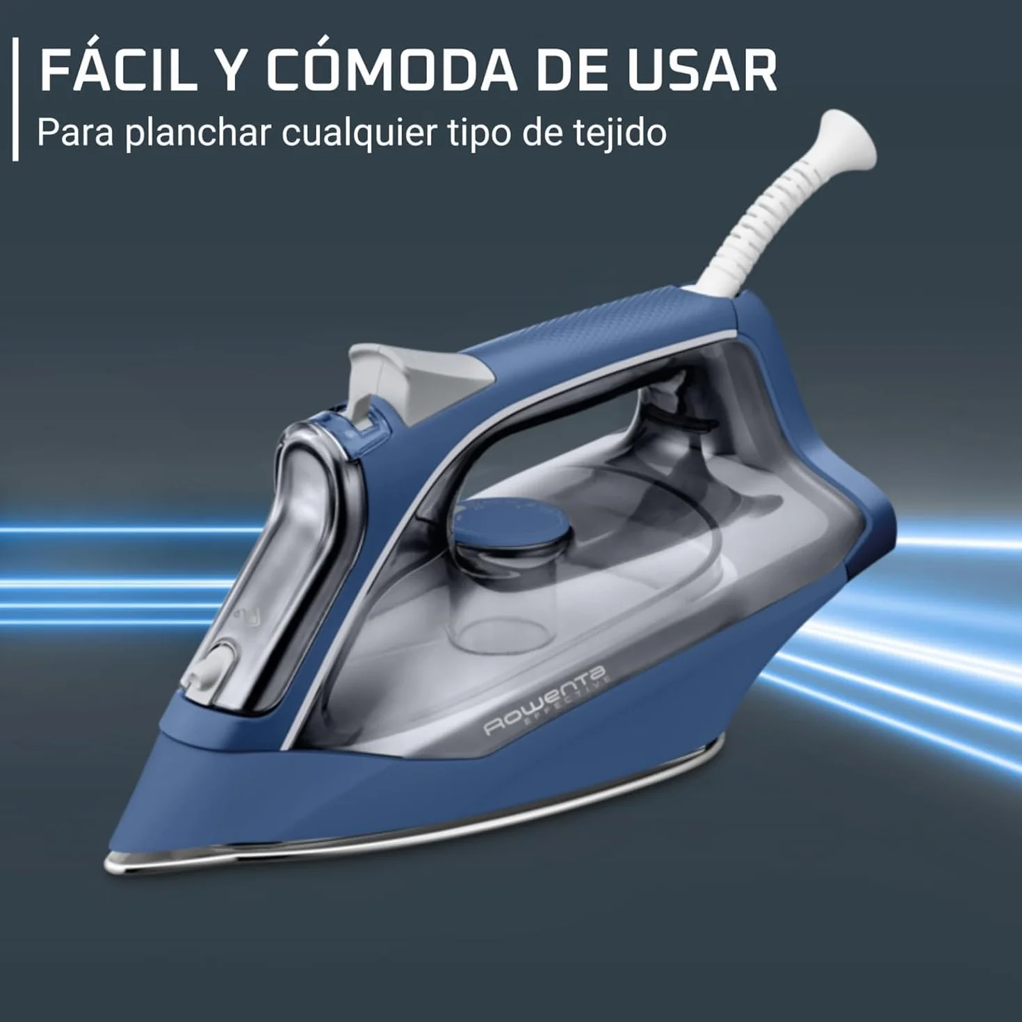 Rowenta Plancha de vapor 2400W Golpe vapor 120 g/min Suela acero inoxidable DX1636D1