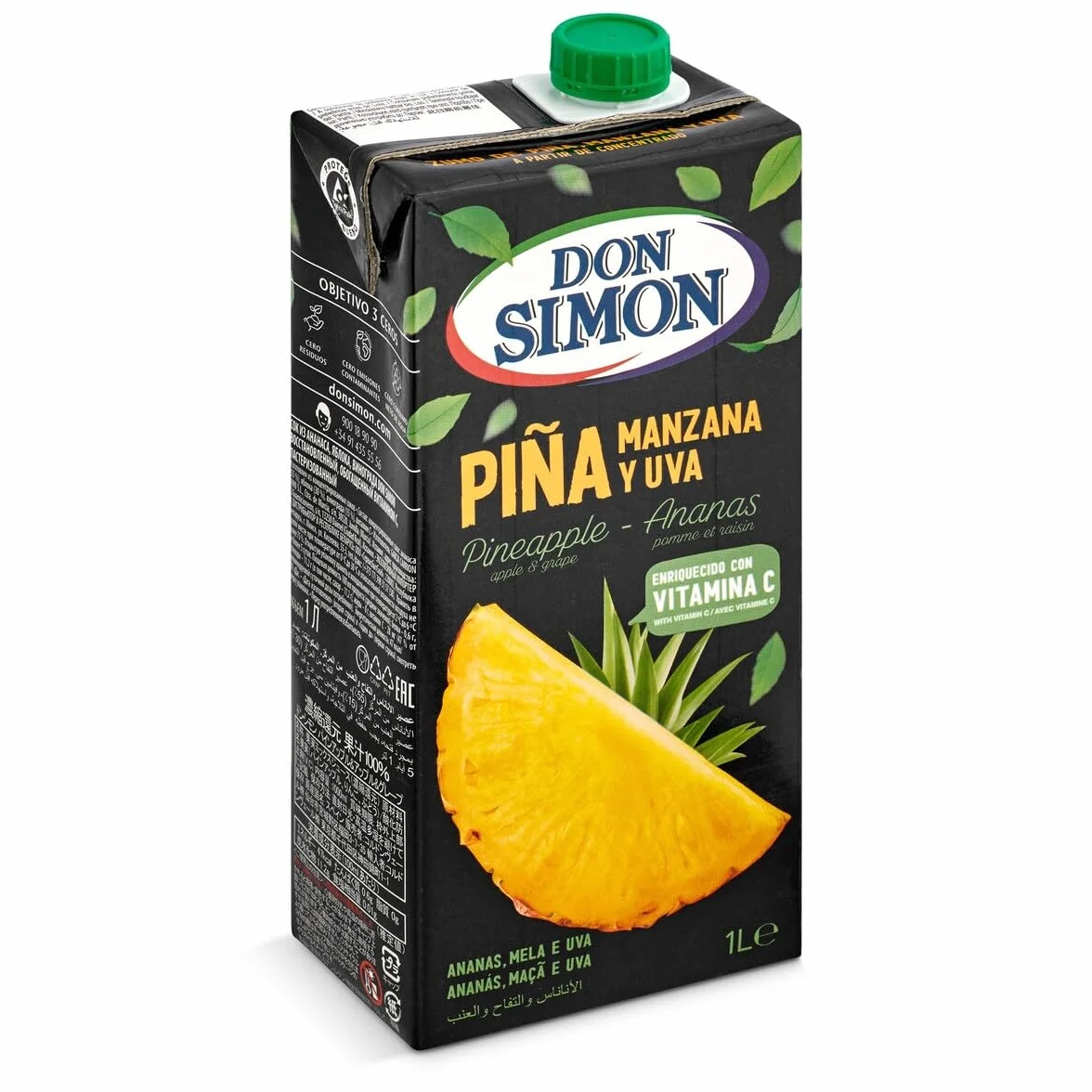 Don Simón Zumo de Piña, Manzana y Uva 1000ml