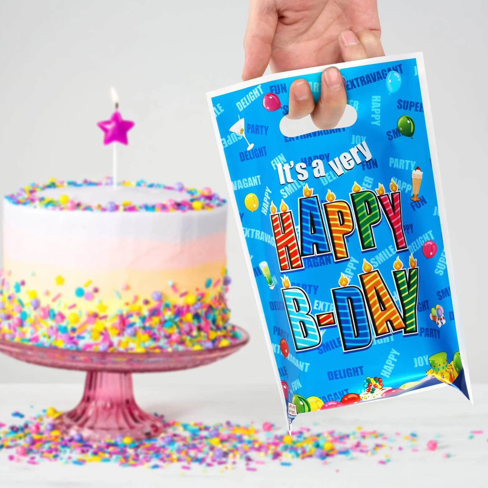 Annhao 30 Piezas Bolsas Regalo Cumpleaños, Bolsas de Regalo para Fiestas or Plástico Bolsitas Caramelos de Niños para Regalos fiestas de cumpleaños, Navidad, bodas, Bolsas galletas