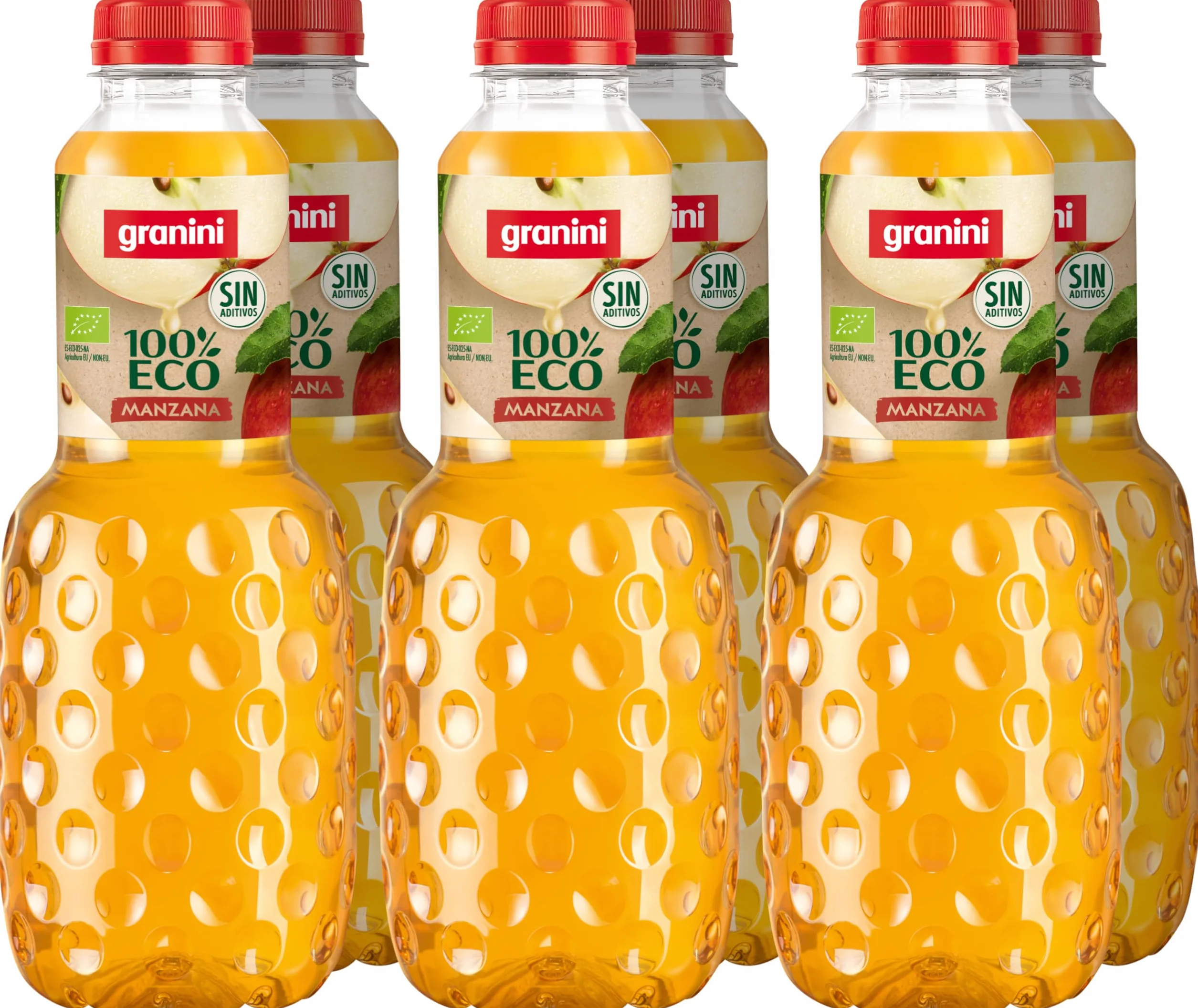 Granini 100% ECO Zumo de Manzana ecológico Pack 6 x 1L Sin azúcares añadidos