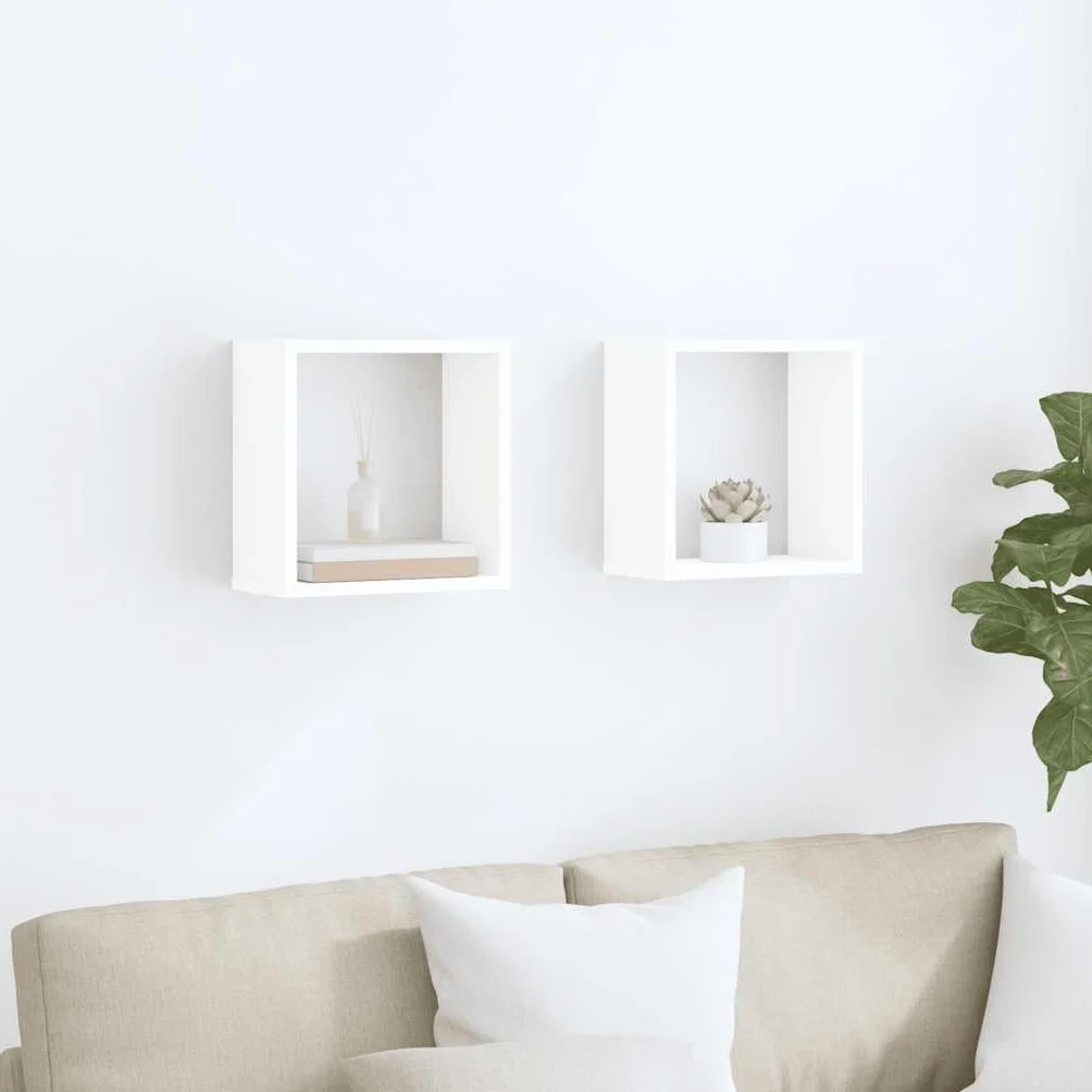 Estantes Cubo de Pared 2 Unidades 30x15x30 cm