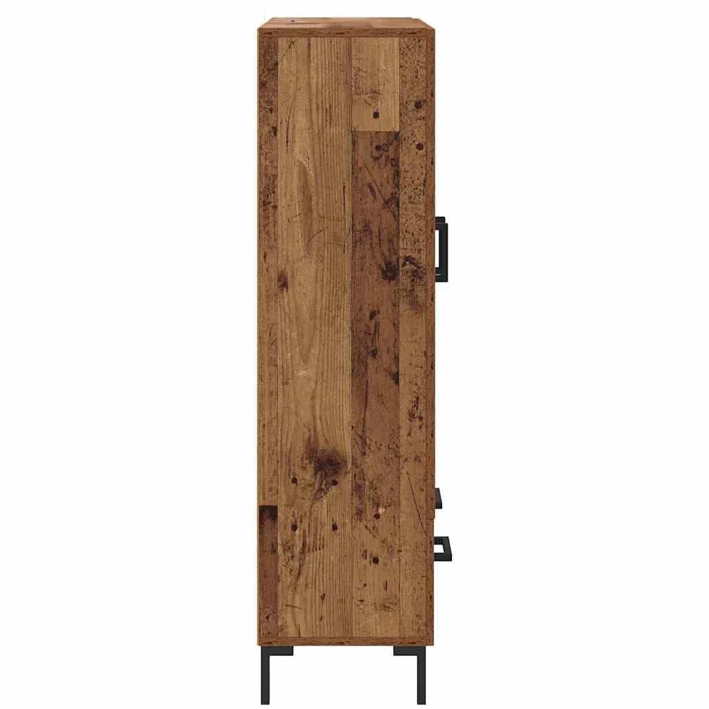 vidaXL Alacena Madera Vieja 69,5 x 31 x 115 cm Madera contrachapada, Armario Moderno para Sala, diseño Rectangular, Mueble Resistente con Amplio Espacio, ¡Funcional y con Estilo