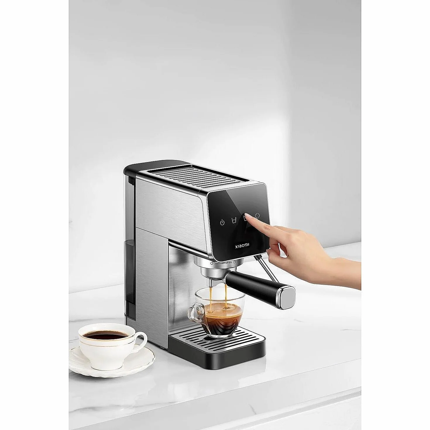 XIAOMI Máquina espresso semiautomática, bomba de 20 bares, tanque de 0,9 L, diseño compacto, 1350 W