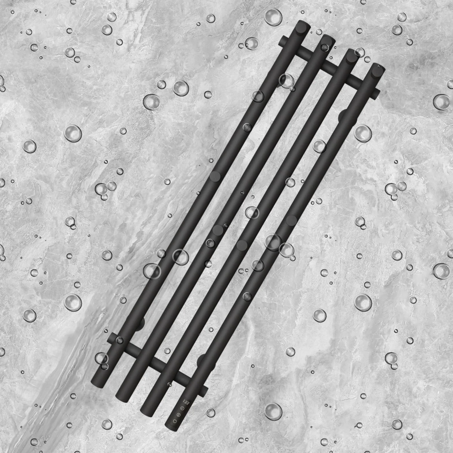 ESOP Radiador Toallero Eléctrico Baño Negro 100 W Radiador Calienta Toallas de Toallero, 950x257 mm WiFi Inteligente de Temperatura Constante Toallero Calentado para Baño, con 8 Ganchos