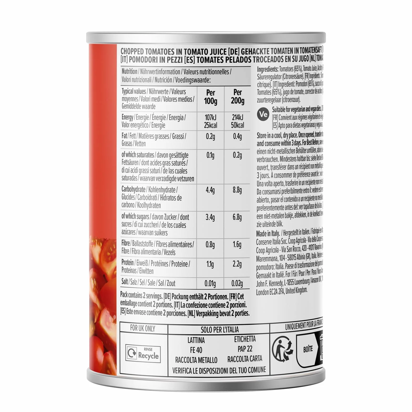 Tomates Troceados Italianos by Amazon 400g