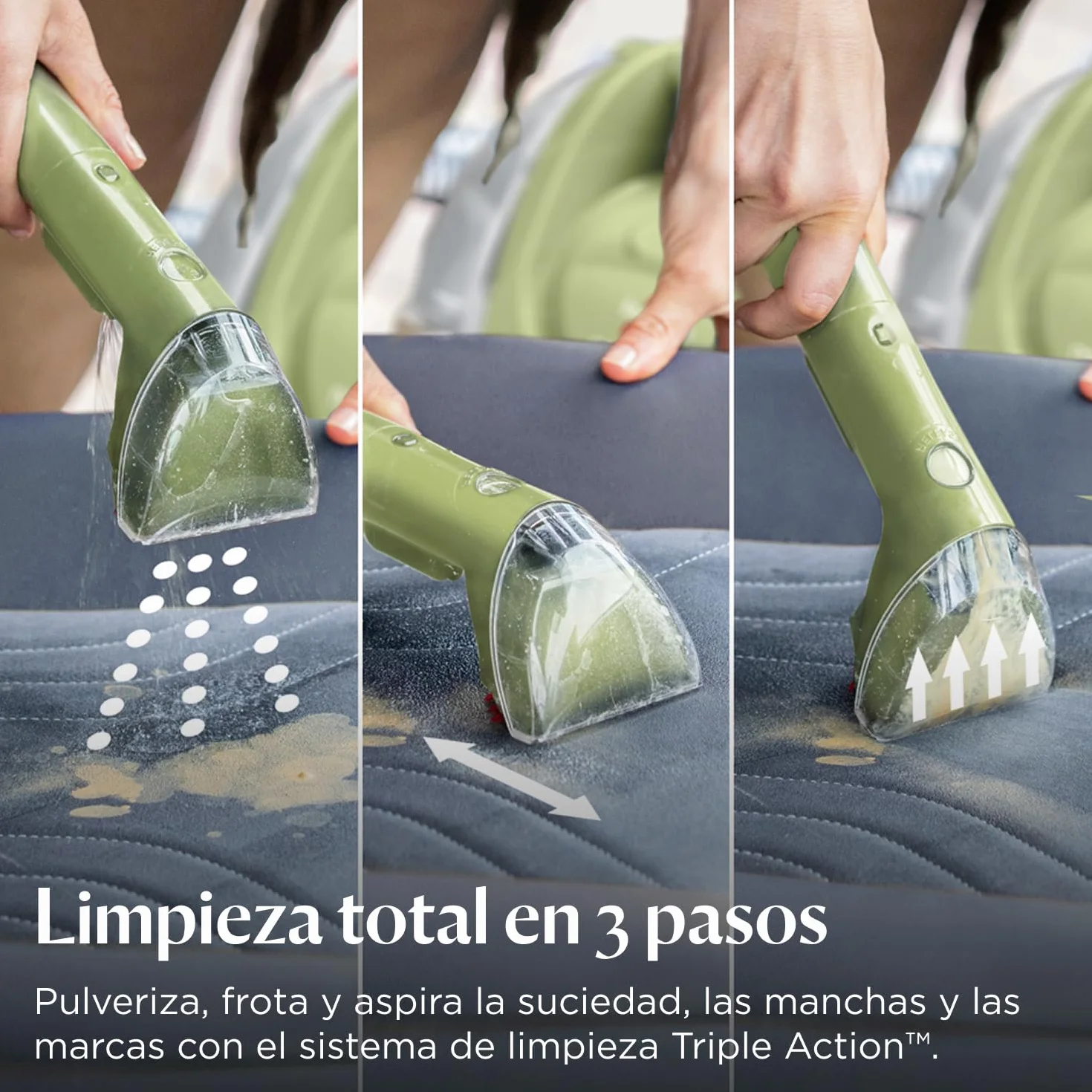 BISSELL Little Green 4098N Aspiradora de Agua Tapicería 340W Lava Manchas Alfombras Auto