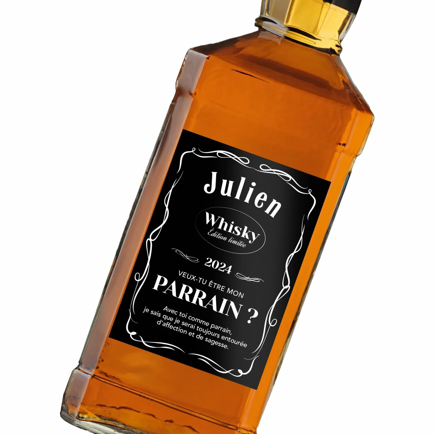 4 etiquetas adhesivas para personalizar para botella de whisky de 70 cl – cumpleaños – fiesta – regalo – anuncio – formato 7,4 x 10,4 cm