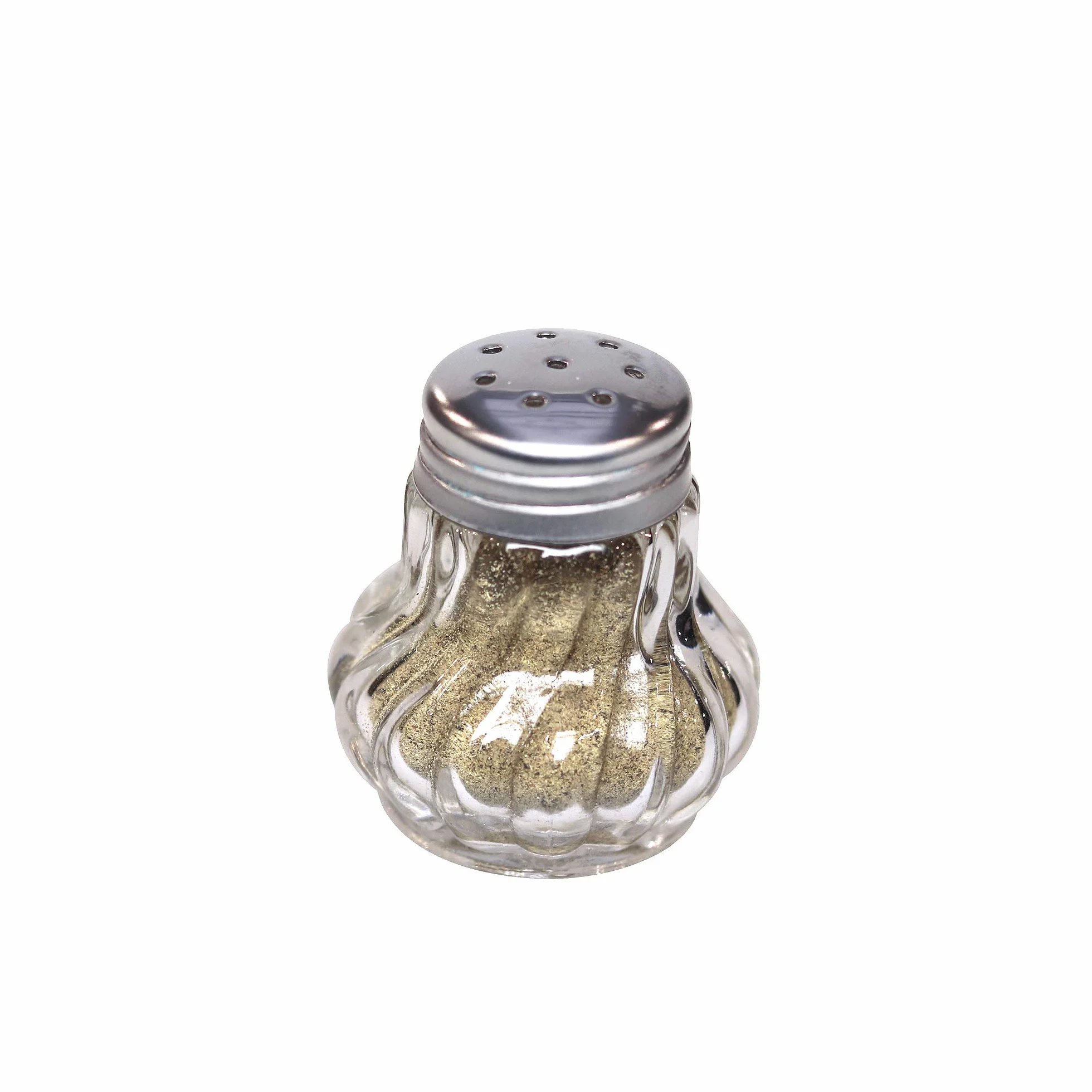 Juego de 4 Mini Saleros APS 40503, Recipiente de Cristal 3,5cm, Tapa de Acero Inoxidable
