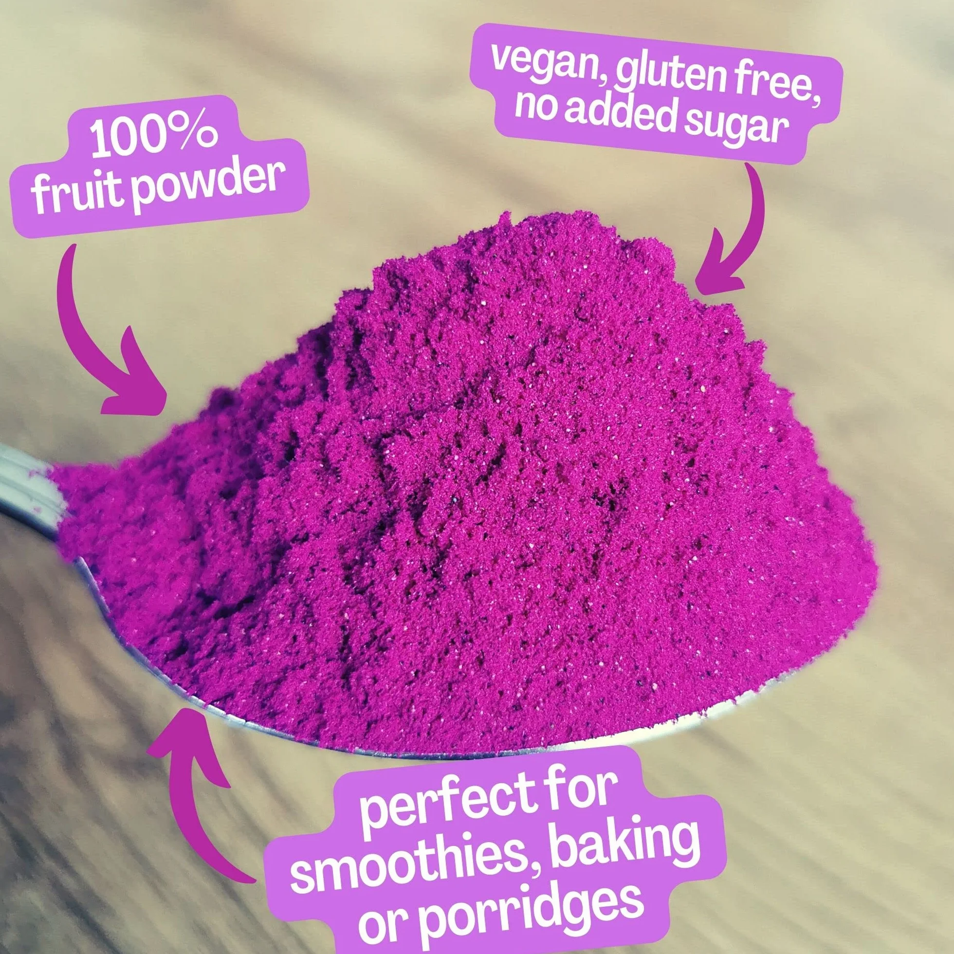 Pitaya en Polvo de Fruta de Dragon XL 300g Liofilizado Pitahaya Freeze Dried Red Dragon Fruit Powder
