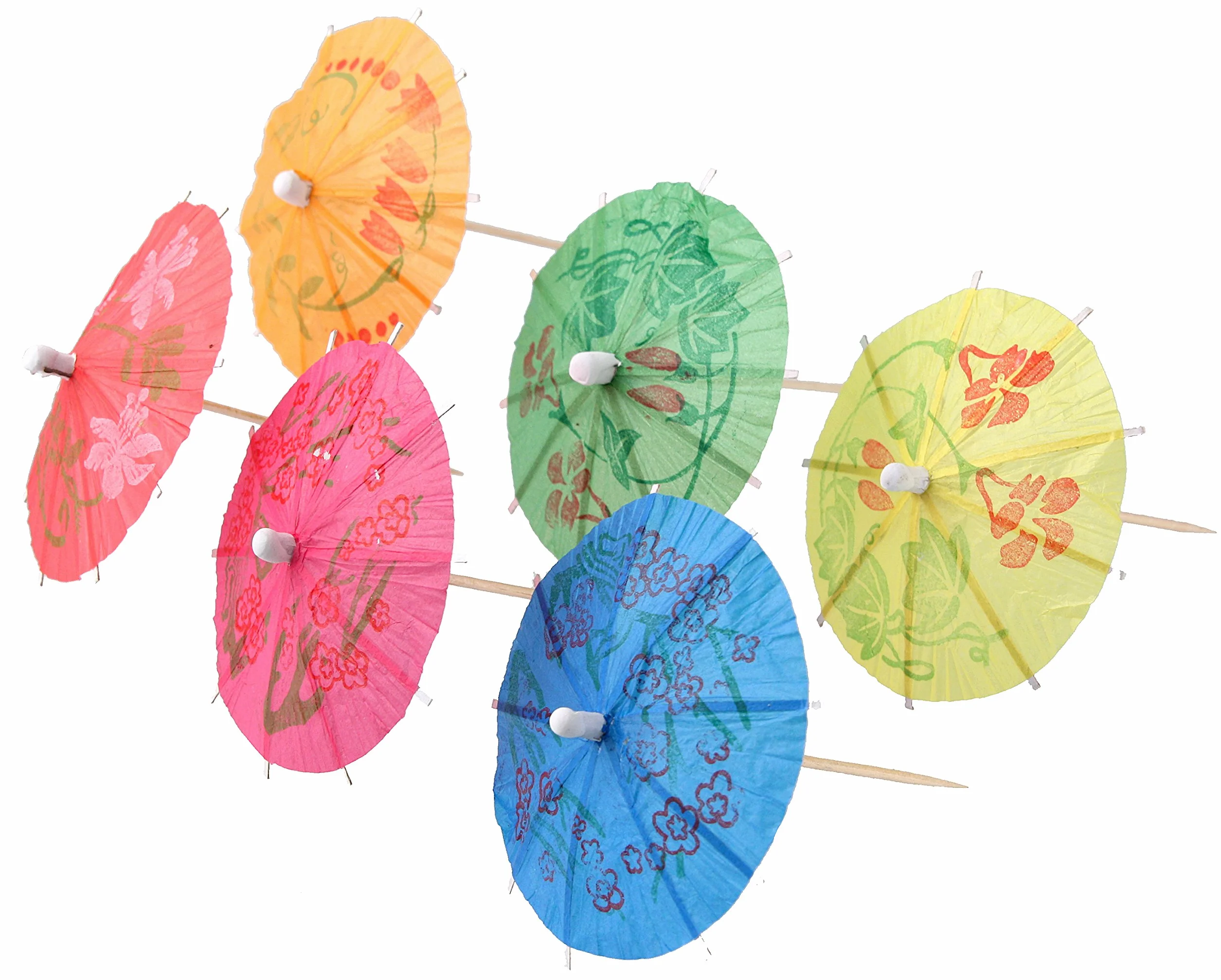 Fackelmann 20 Sombrillas Decorar Helados Bebidas, Papel y Madera, 10cm. 20 ud-s.