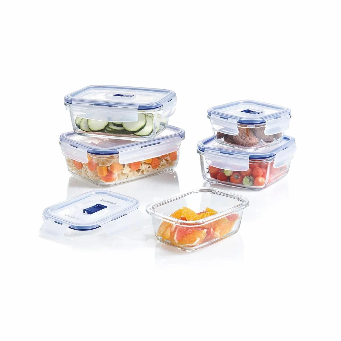 Luminarc Pure Box Active Recipiente Hermético Rectangular Vidrio 1.22 L