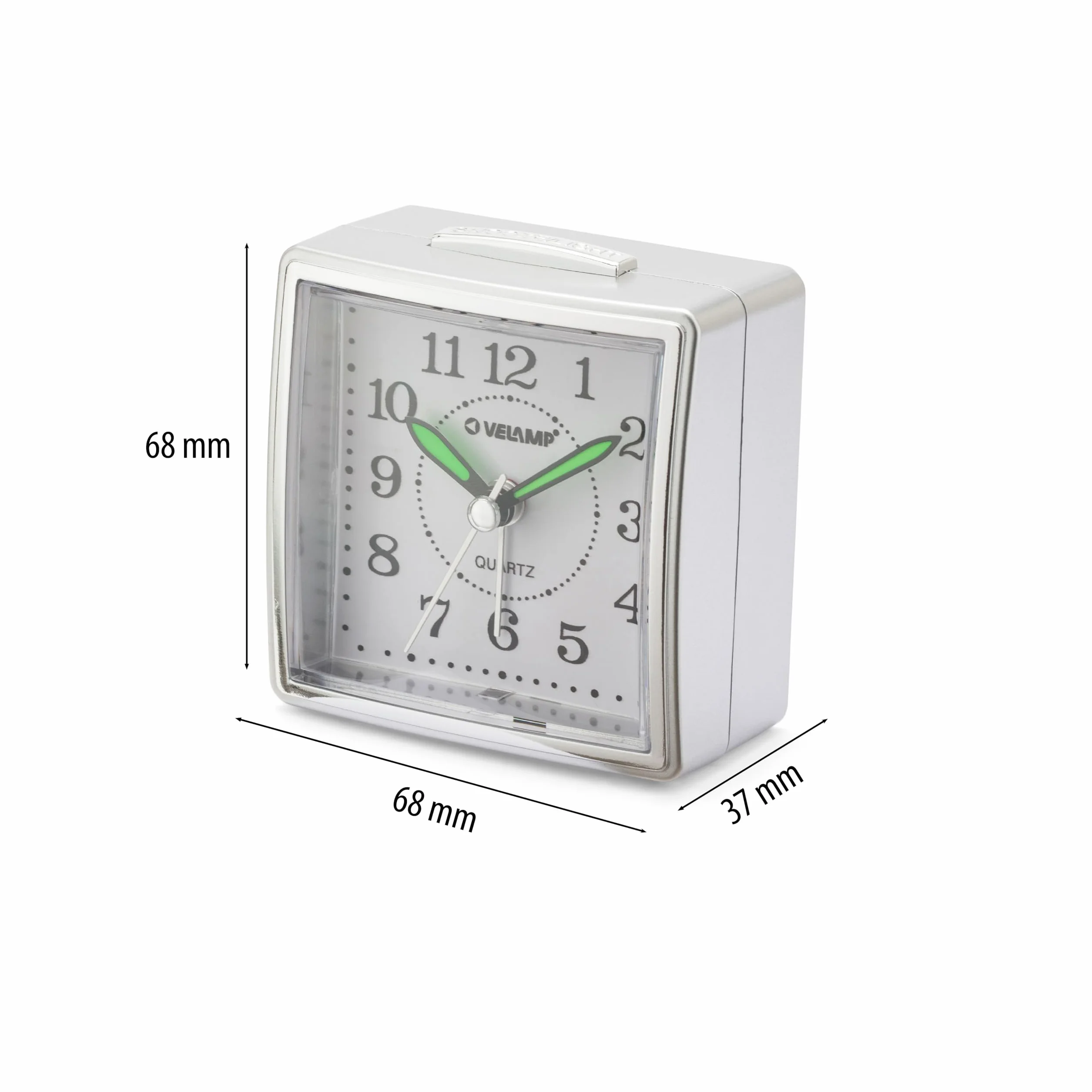 Despertador de mesilla, Reloj Despertador analógico de Cuarzo silencioso con luz, sin tictac, Reloj de Mesa Sencillo con función de repetición, Adecuado para dormitorios, escritorios, Viajes...
