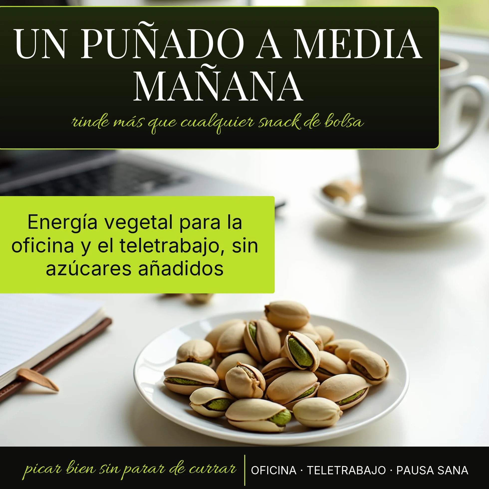 Pistachos Tostados Sin Sal Españoles Con Cáscara 4x250g Snack Saludable