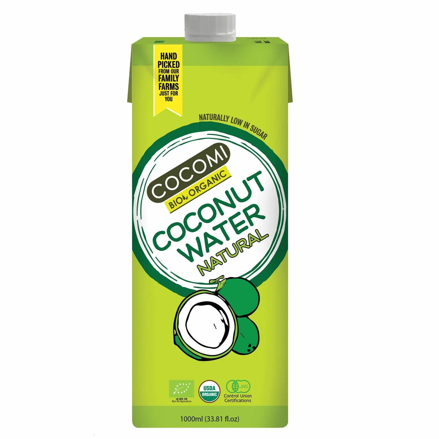 Agua de coco bio cocomi Paquete 12 x 1l 12 litros