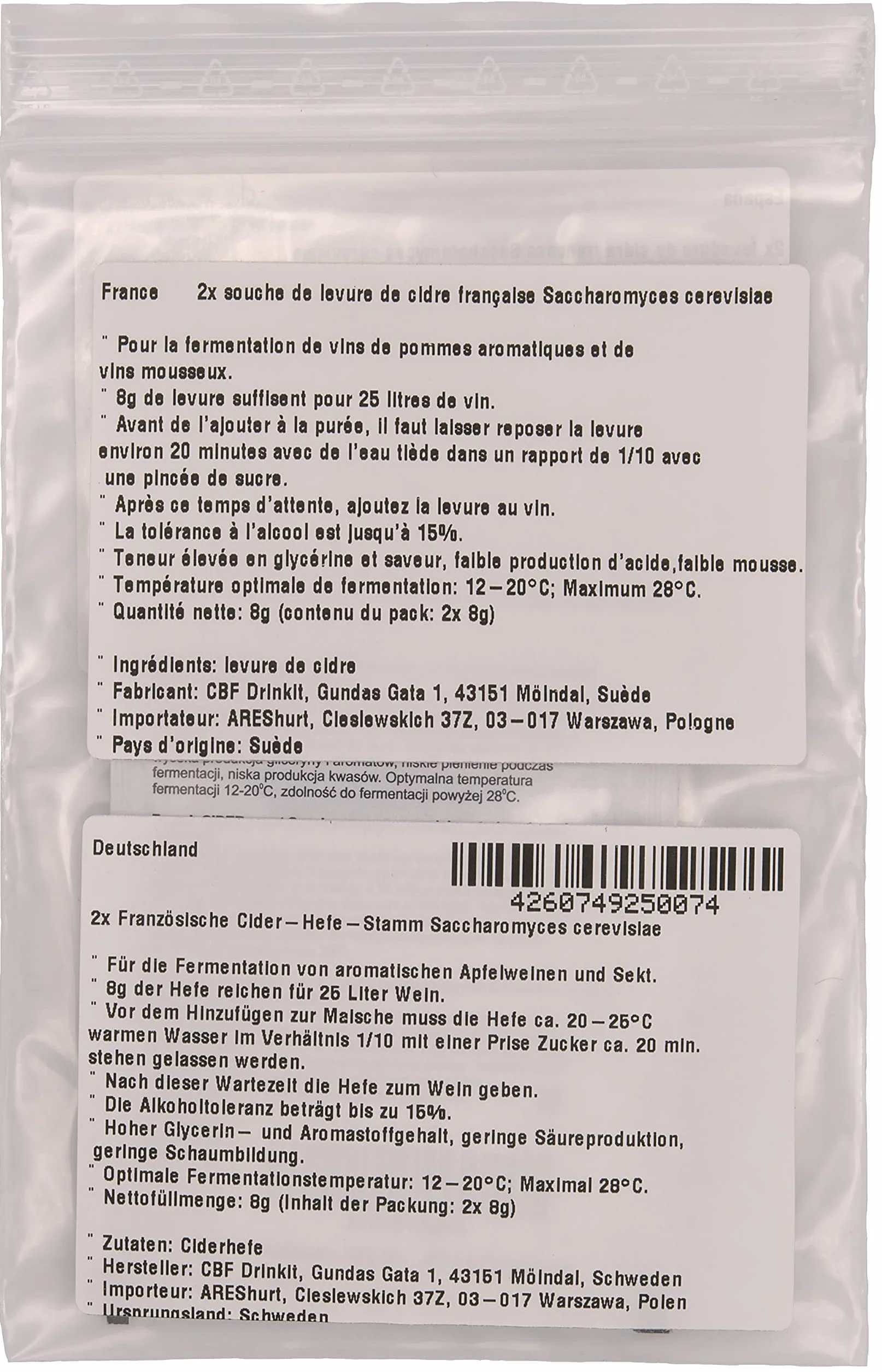Spiritferm levadura de sidra 2x francés