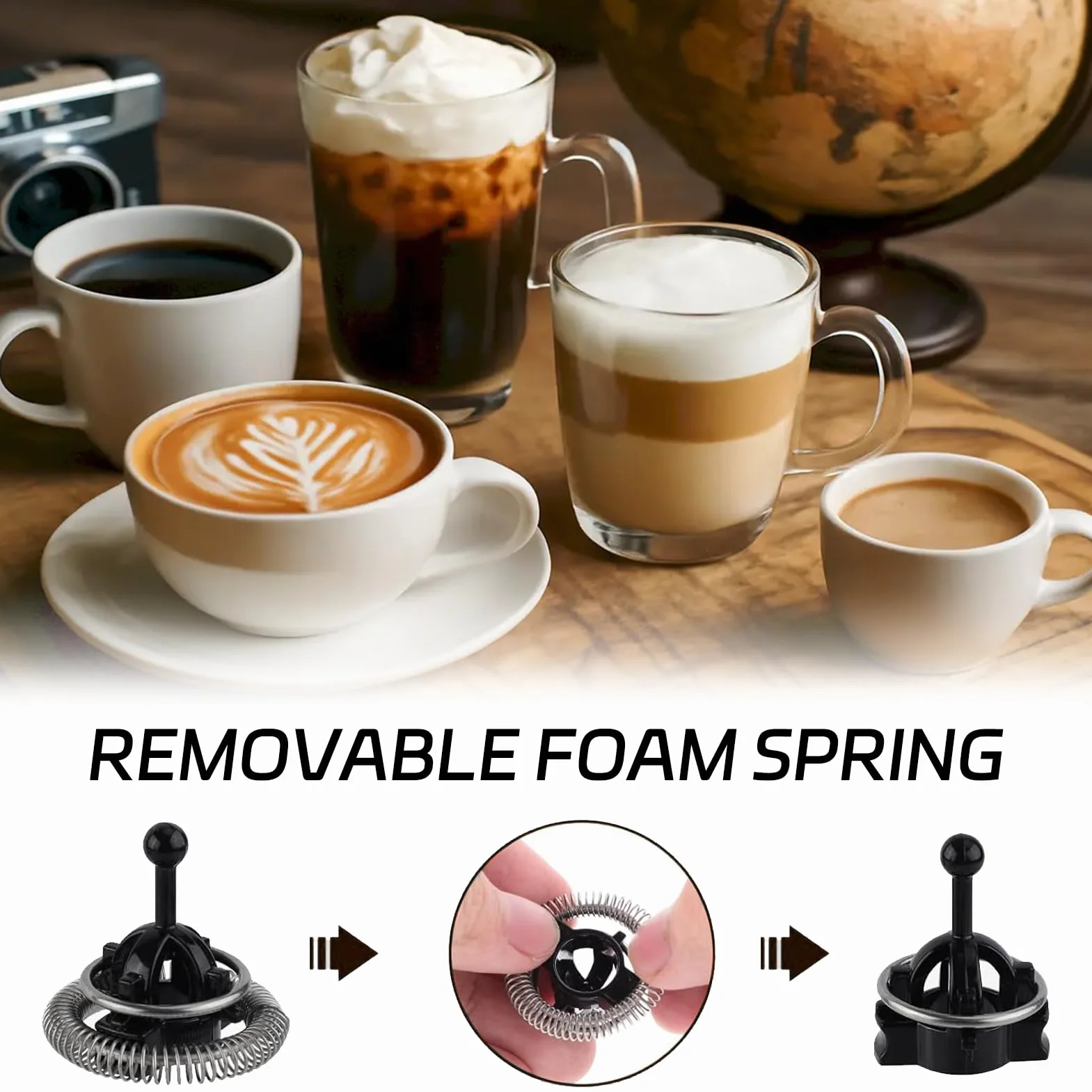 Espumador de Leche Batidor de Repuesto para Nespresso Aeroccino 3,Espumador de Leche Repuesto Cafetera Piezas y Accesorios Batidores Aptos para Nespresso Aeroccino 3/4/Plus