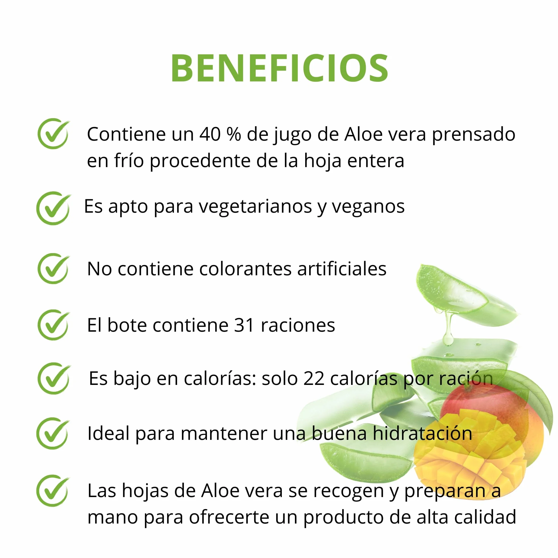 Concentrado Herbal Aloe Herbalife Nutricion - Bebida de Aloe Vera Puro 40% para beber (Mango)