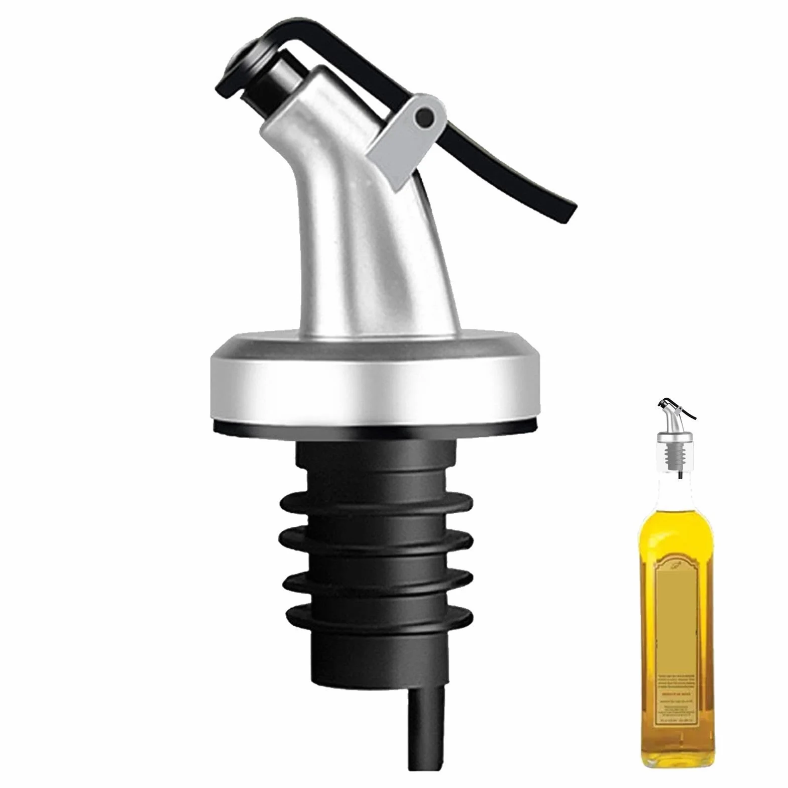Oil Pour Spout - Leak Proof Olive Oil Bottle Pourer with Nozzle