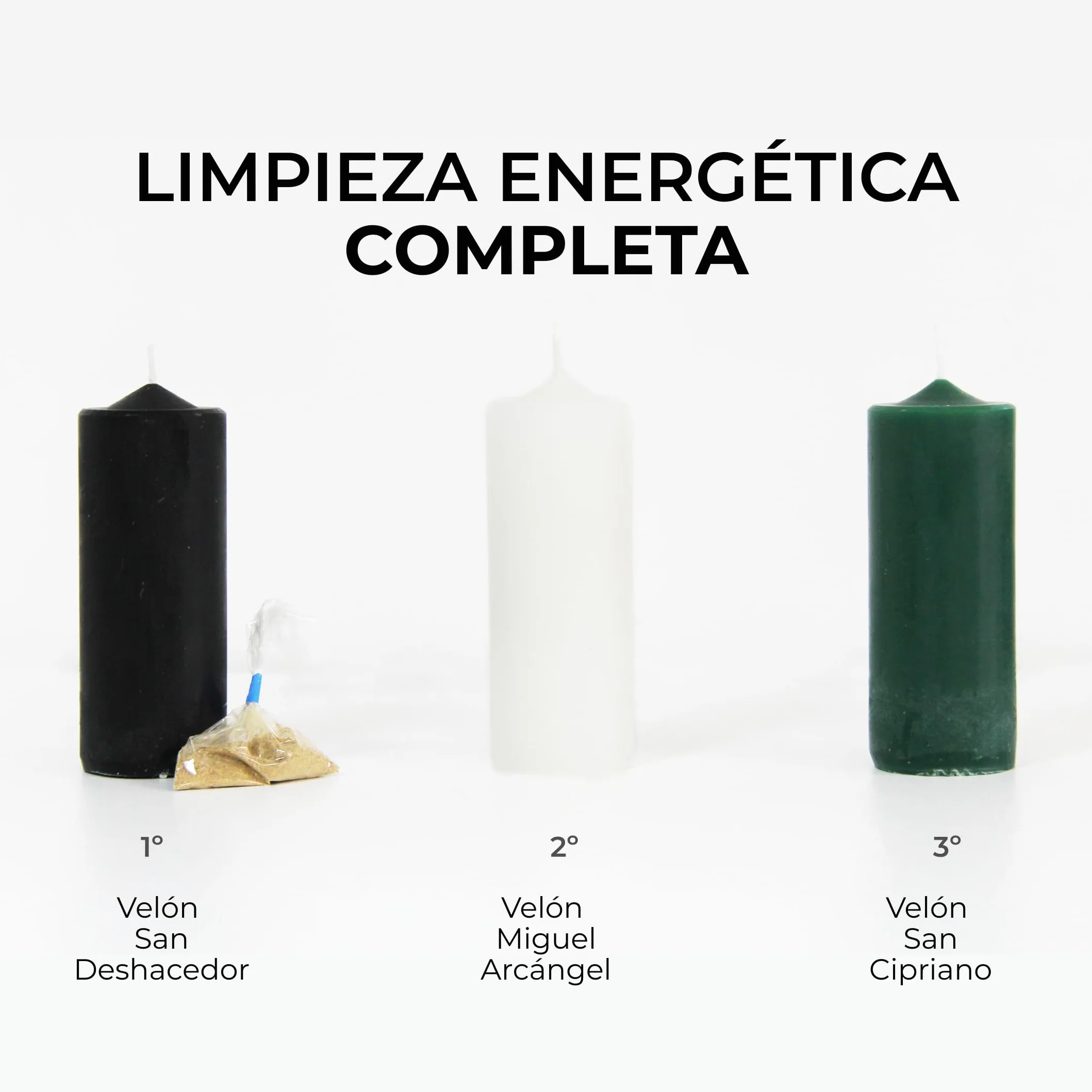 Velón Preparado de San Deshacedor o de Volteo – Ritual con Vela Negra para Eliminar Energías Negativas | Vela para limpieza energética | Hecho a Mano con Hierbas | Incluye Instrucciones y Oración