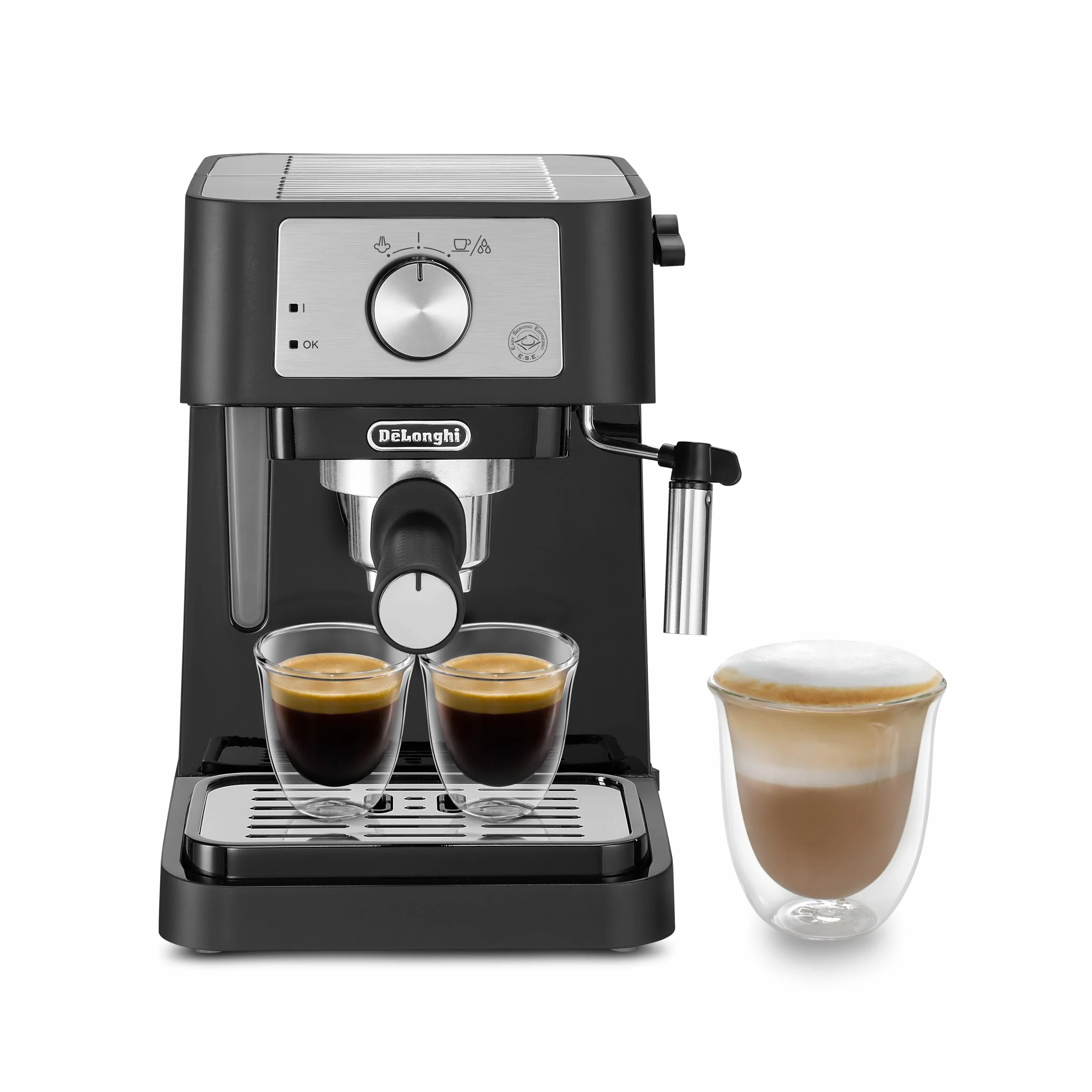 De'Longhi Stilosa Premium EC260.BK Cafetera de bomba 15 bares 1100 W 1L Negro Plata