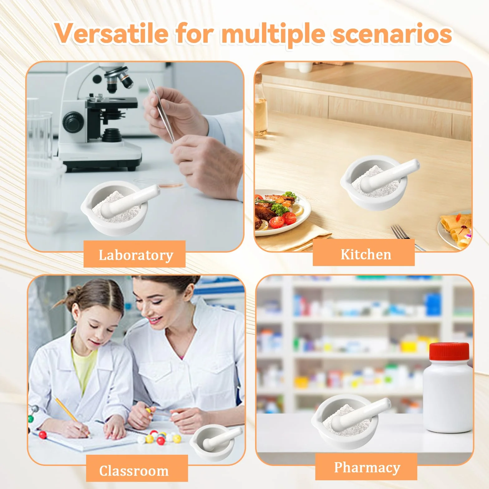 2 juegos de mortero con mortero y cepillos, pequeño mortero de porcelana, juego de mortero de cerámica, pequeño cuenco para hierbas, pesto, cocina, mortero, accesorio científico, 80 mm