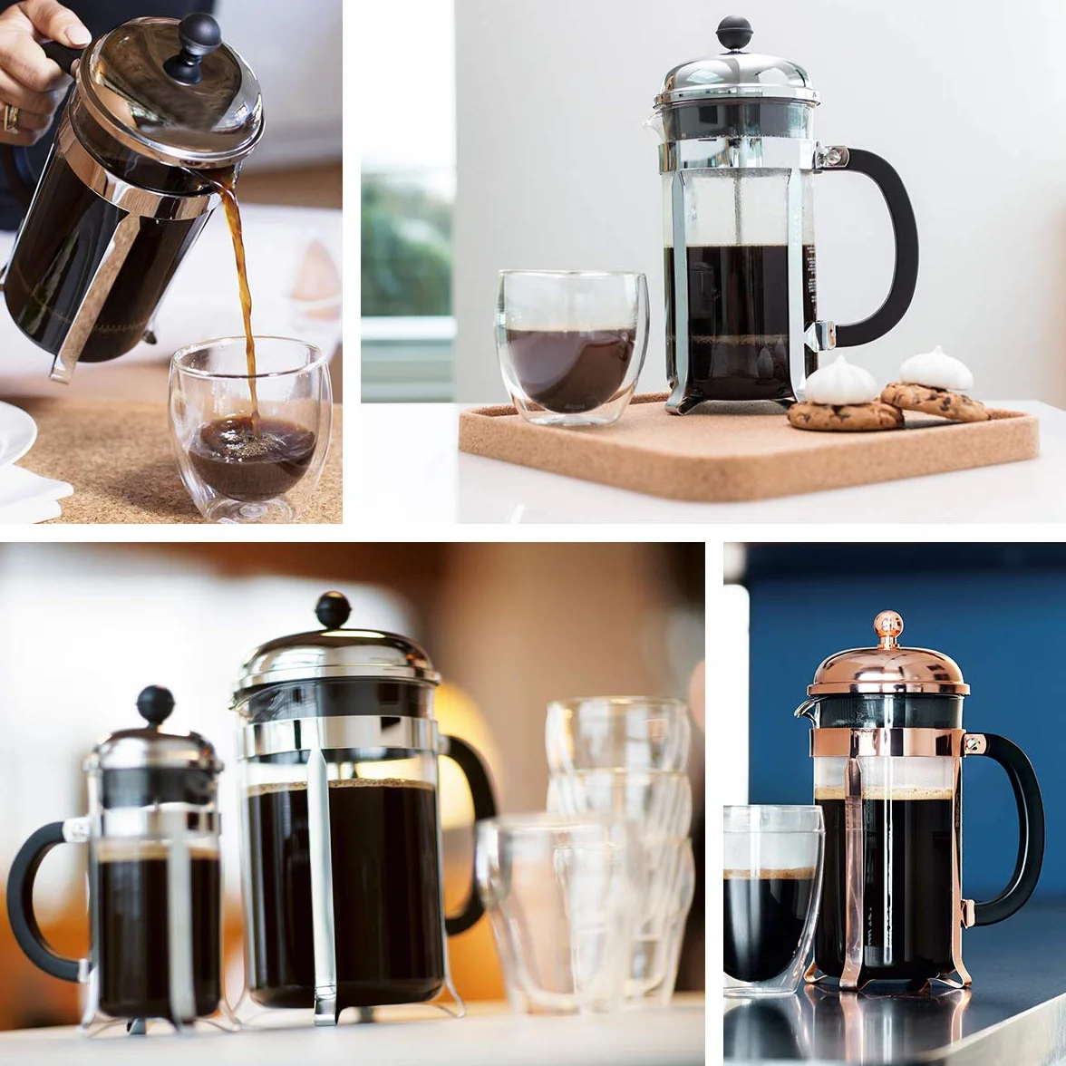 Bodum Chambord - Cafetera, 8 tazas, 1 l, color cobre