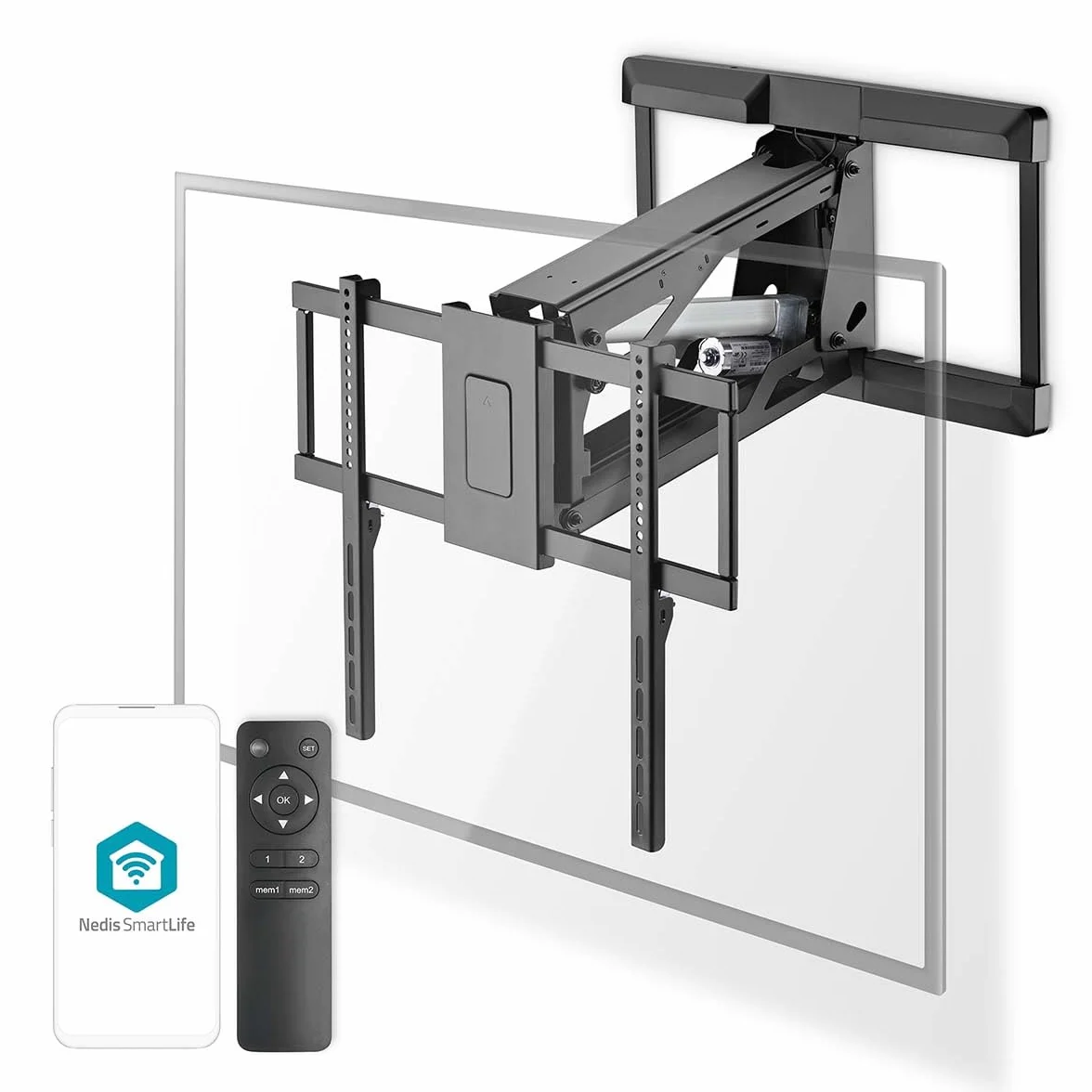 Nedis Motorisierte TV-Wandhalterung 37-75" 35 kg drehbar