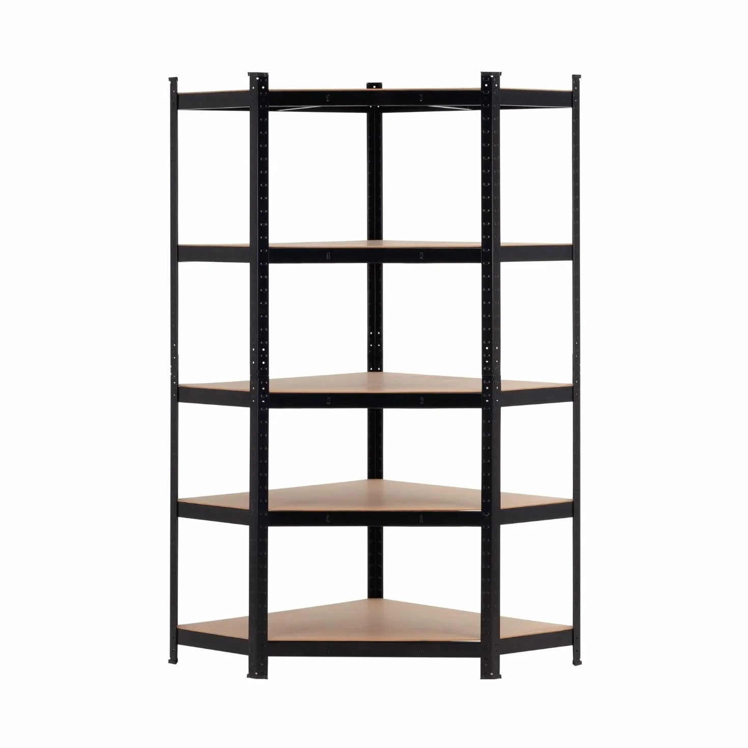 THINIA HOME Pack 2 Estanterías Modulares + 1 Estantería Esquinera, Acero MDF Antihumedad, 5 Baldas Ajustables, 875Kg