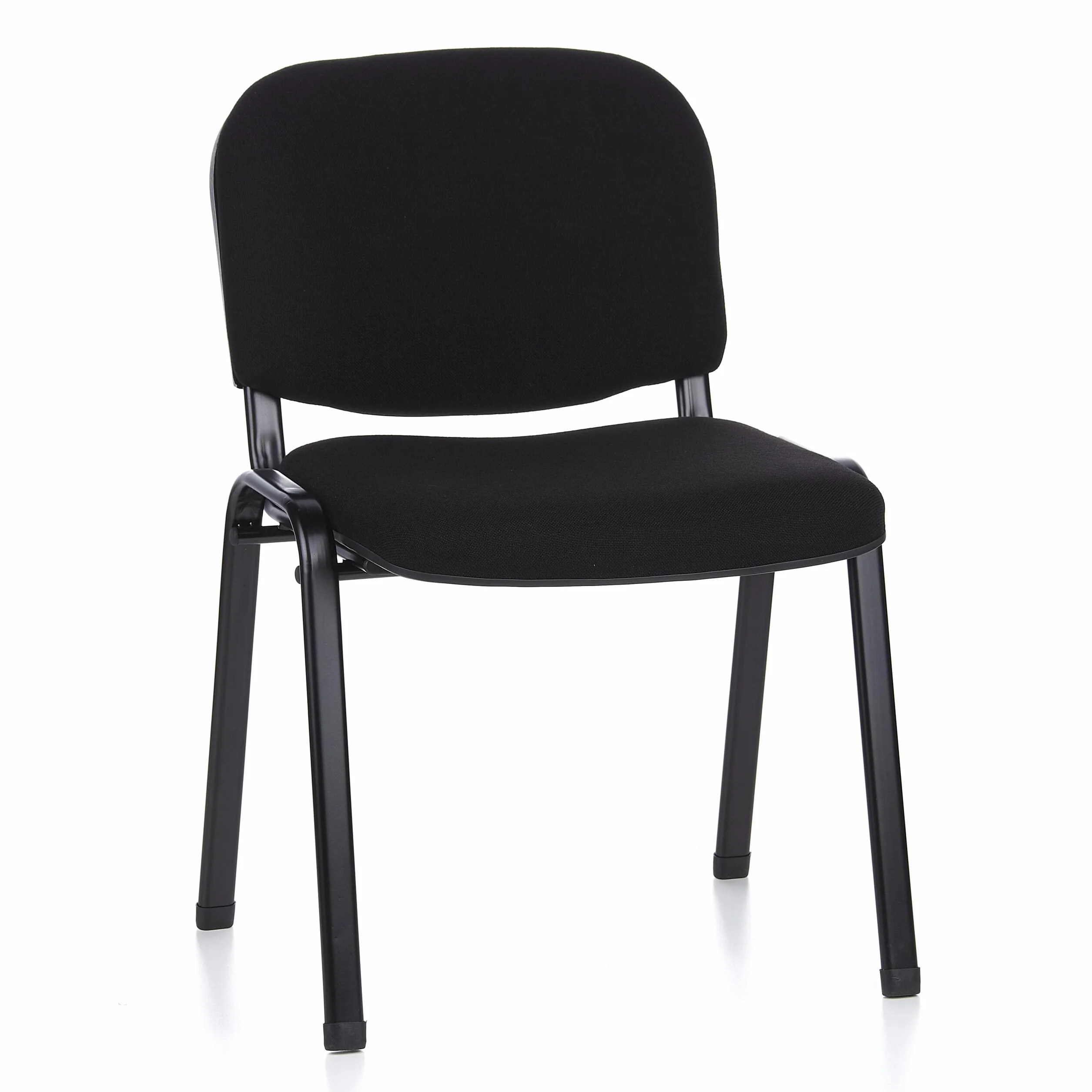 hjh OFFICE 704000 Silla de confidente XT 600 Tela Negro, Silla visitante, tapizadas, Respaldo ergonómica, Apilable