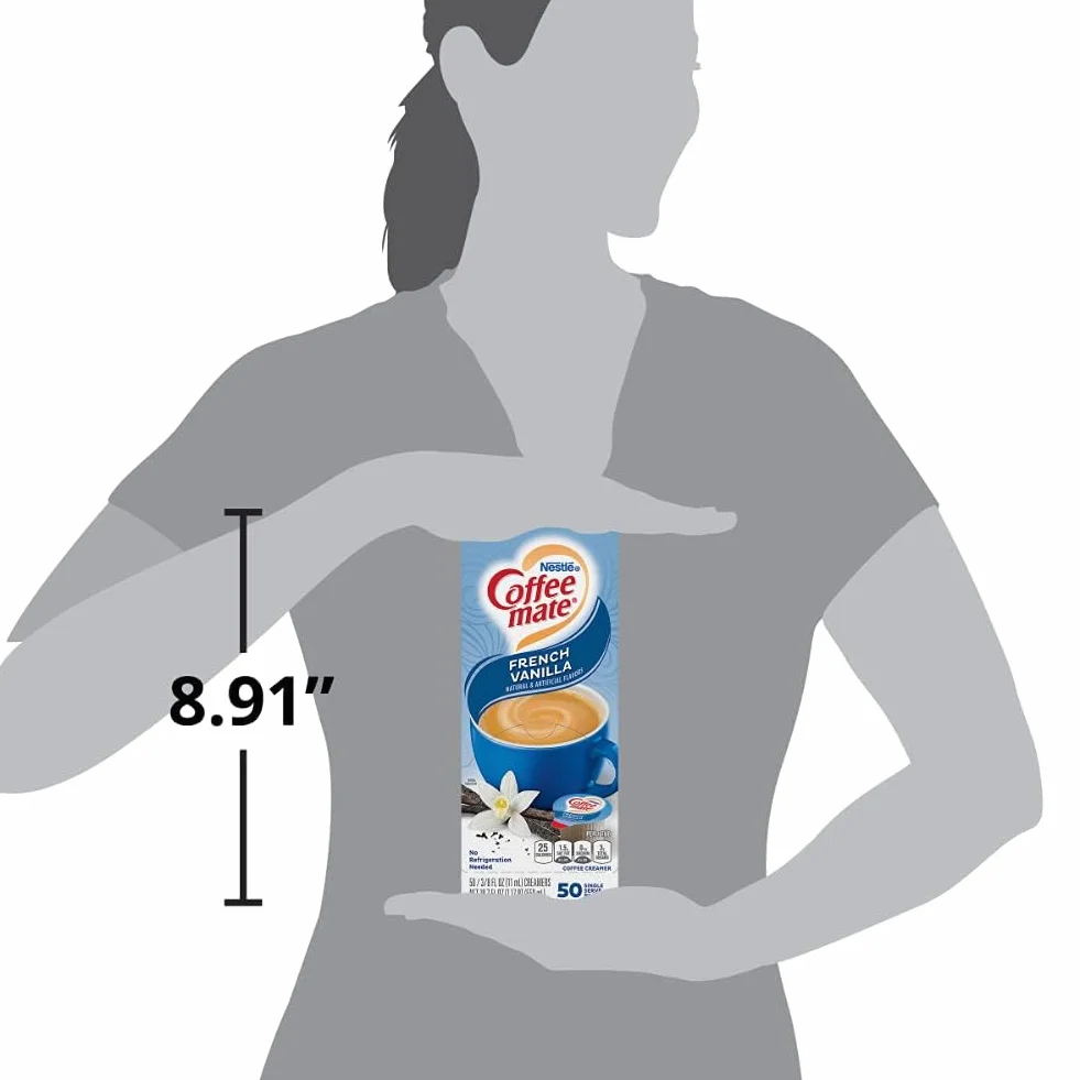 Nestle Coffee Mate Crema líquida para café vainilla francesa caja 50 unidades paquete 2
