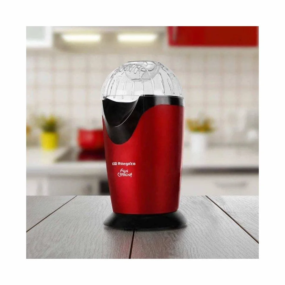 Orbegozo PA 4300 Palomitero portátil sin aceite 1000 W Rojo Metalizado