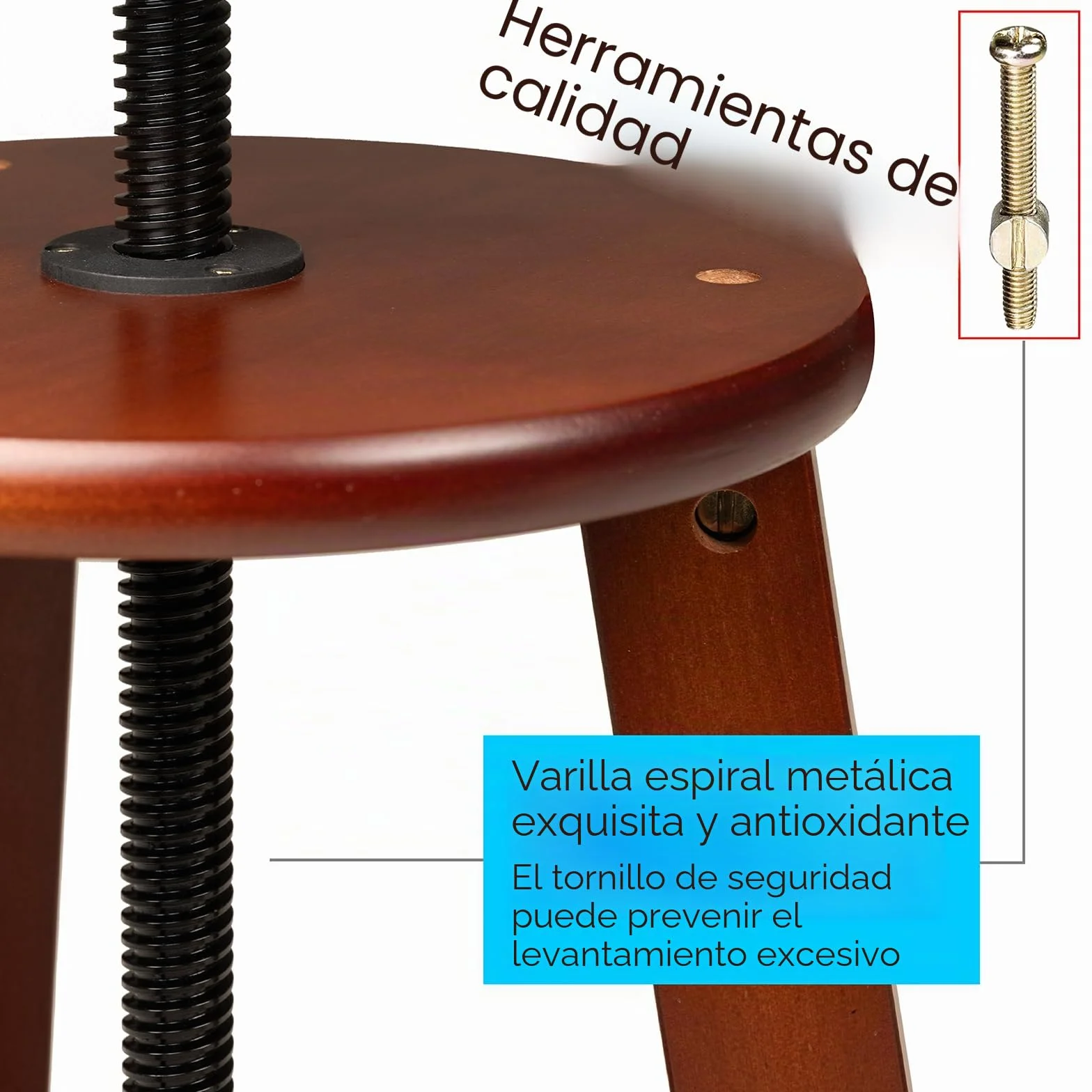 MEEDEN Taburete de Dibujo de Madera: Taburete de Pintura Ajustable en Altura de 48 a 66 cm - Taburete para Dibujo para Artistas y Adultos - Taburete de Arte para Estudio Barra Oficina Cocina