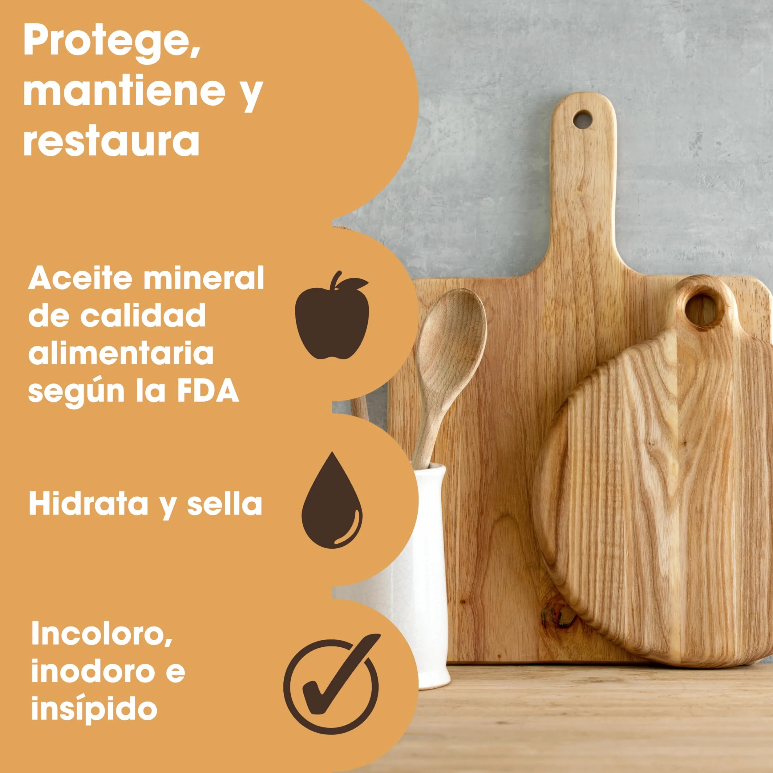 Aceite para tablas de cortar de grado alimentario 250 ml