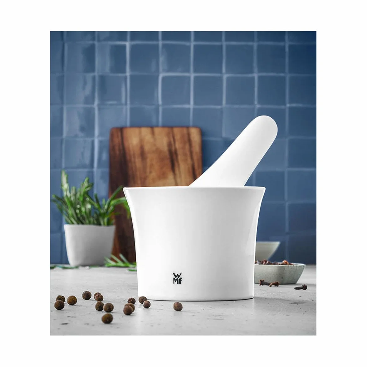 WMF - Mortero Macerar con Mazo de Porcelana 12cm Ø-10cm Altura