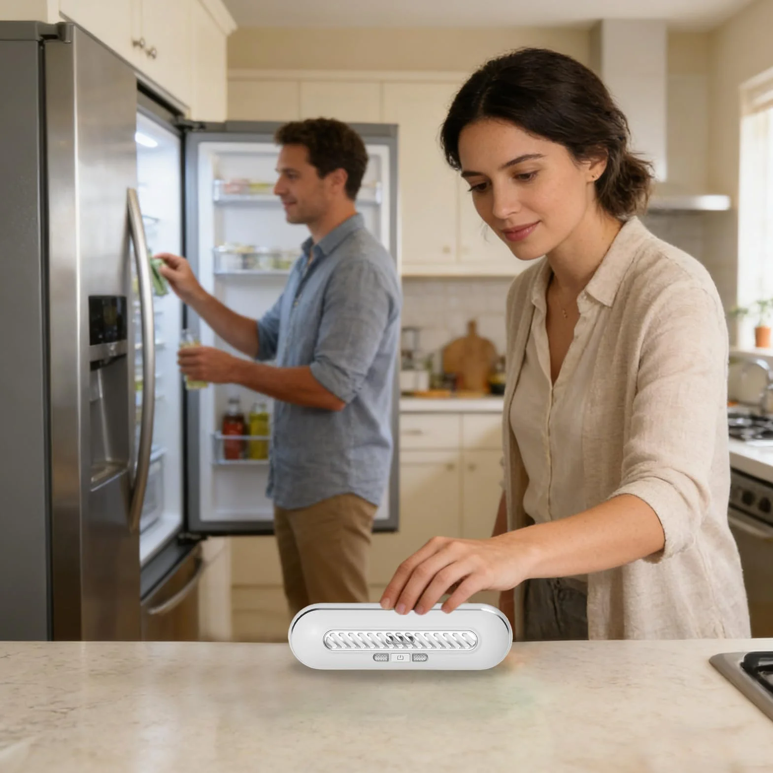 Desodorante para refrigerador, eliminador de olores inalámbrico neutralizador para hogar, cocina, despensa