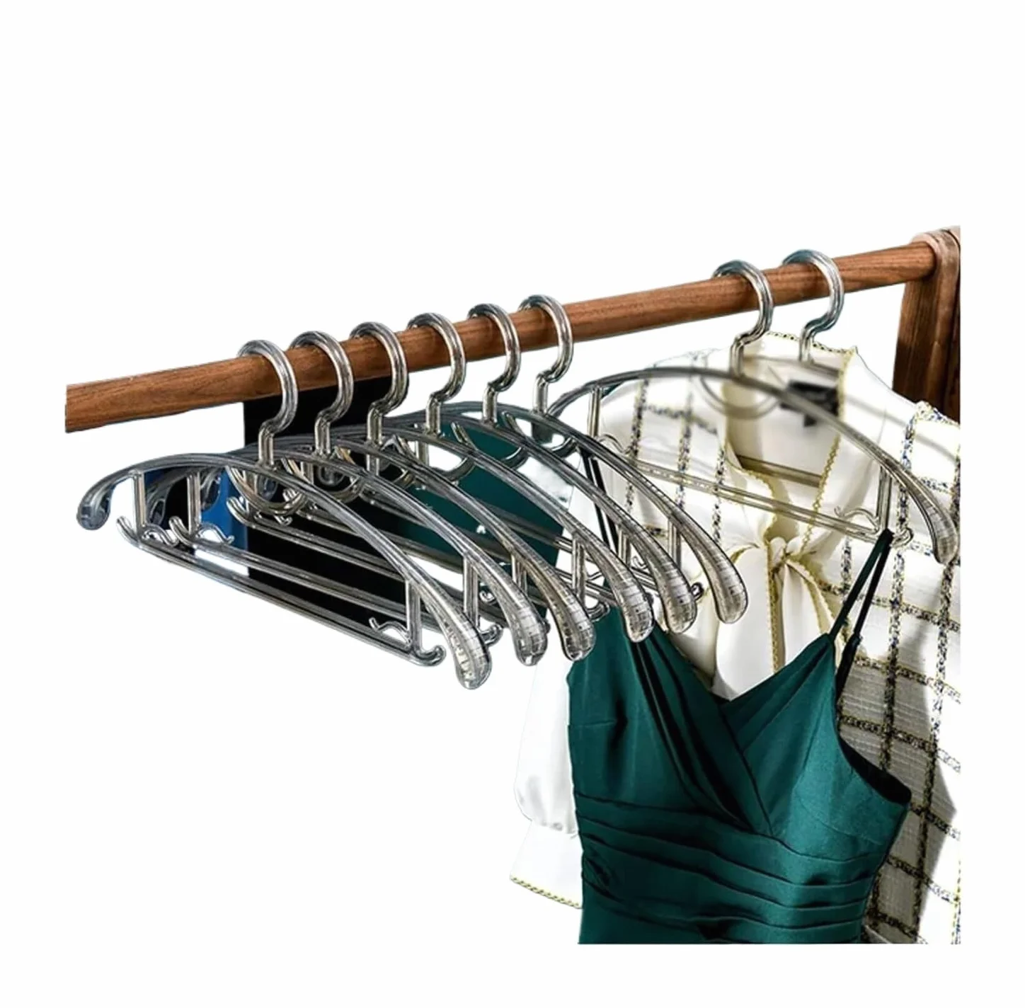 Colgador De Ropa Acrílico con Gancho, Estante Sin Marcar De Hombro Ancho, Organizador De Armario para Abrigo, Traje Y Vestido, 5 Uds. para Sudadera(G)
