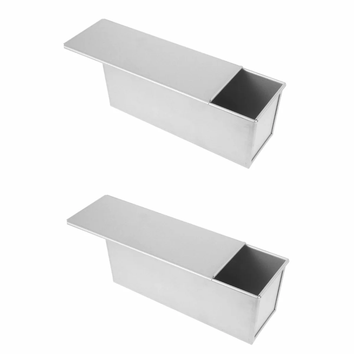 PRETYZOOM 2piezas Molde De Pan Antiadherente Tapa Deslizante Para Hornear Pan De Caja Para Cocinas y Repostería Profesional