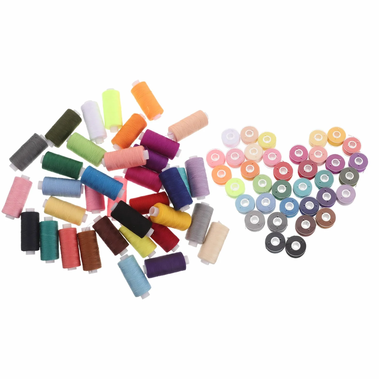 Juego de Bobinas de Hilo de Coser 400 Yardas, 36 Colores Surtidos, Hilo de Poliéster Reforzado para Máquina y Costura Manual, Carretes para Acolchado y Proyectos Artesanales