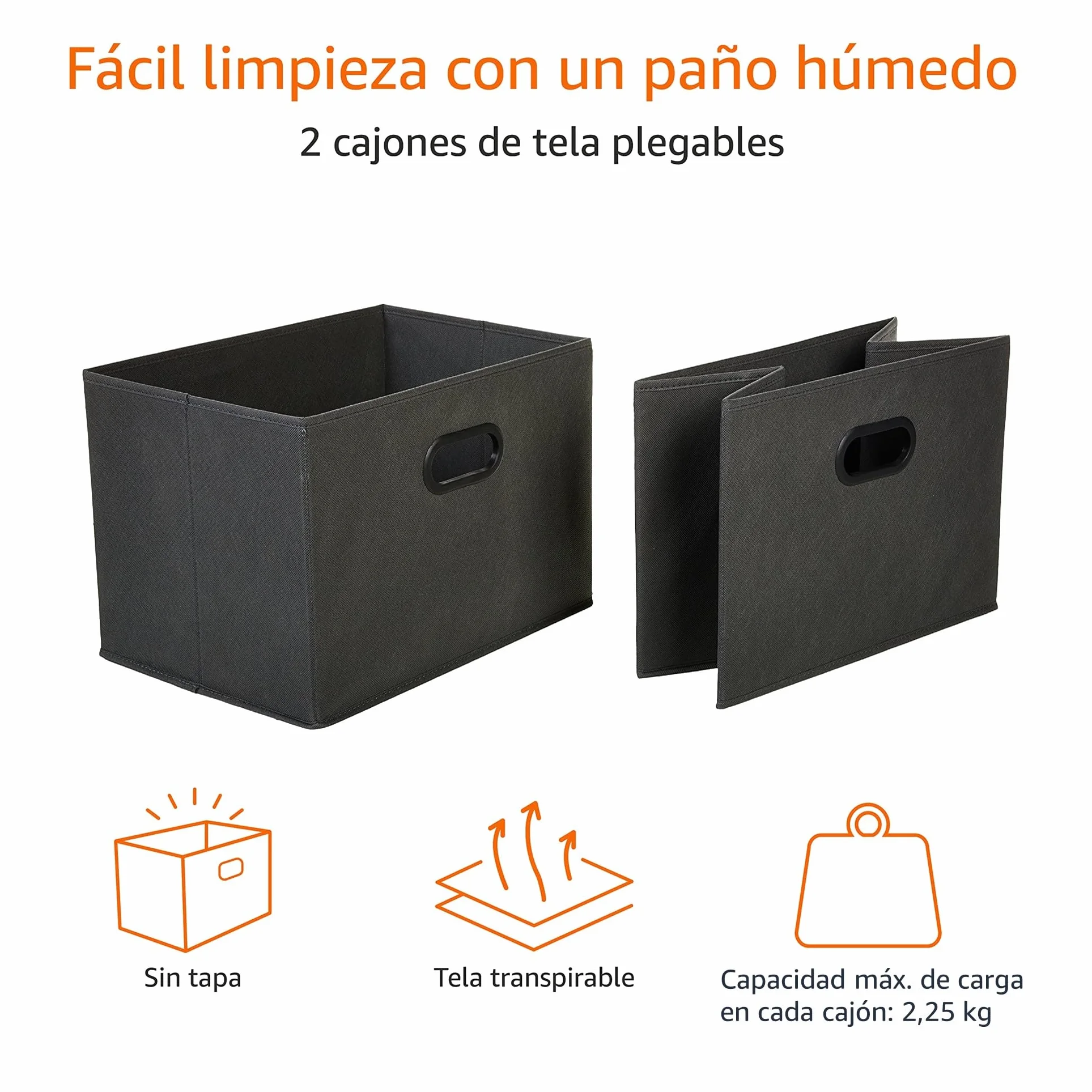 Amazon Basics Organizador de Armario 83x31x78.7 cm Gris