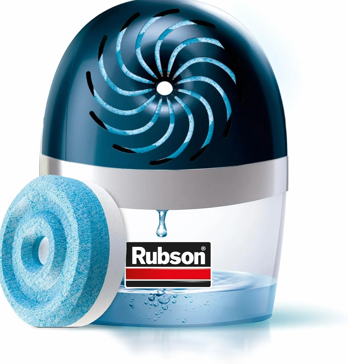 Rubson AERO 360º Deshumidificador recargable (1 dispositivo y 1 tableta de 450 g), absorbe humedad, previene la condensación y los malos olores, antihumedad absorbente