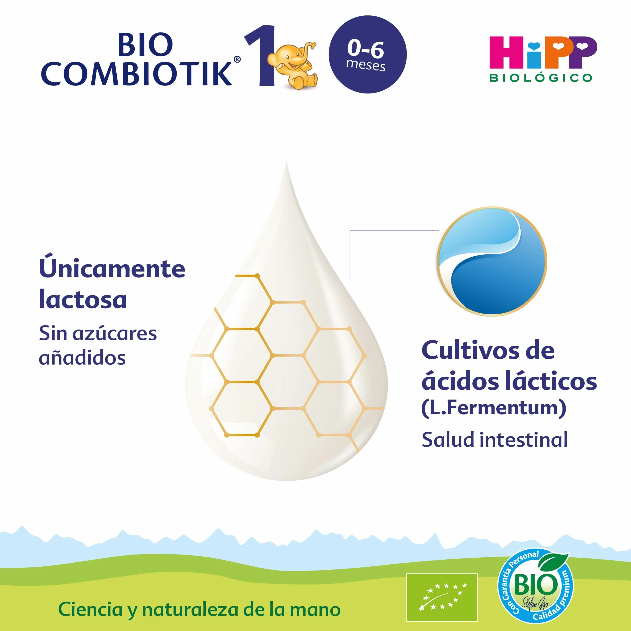 HiPP Combiotik 1 Leche para Lactantes Ecológica 800 gr BIO para bebés 0-6 meses