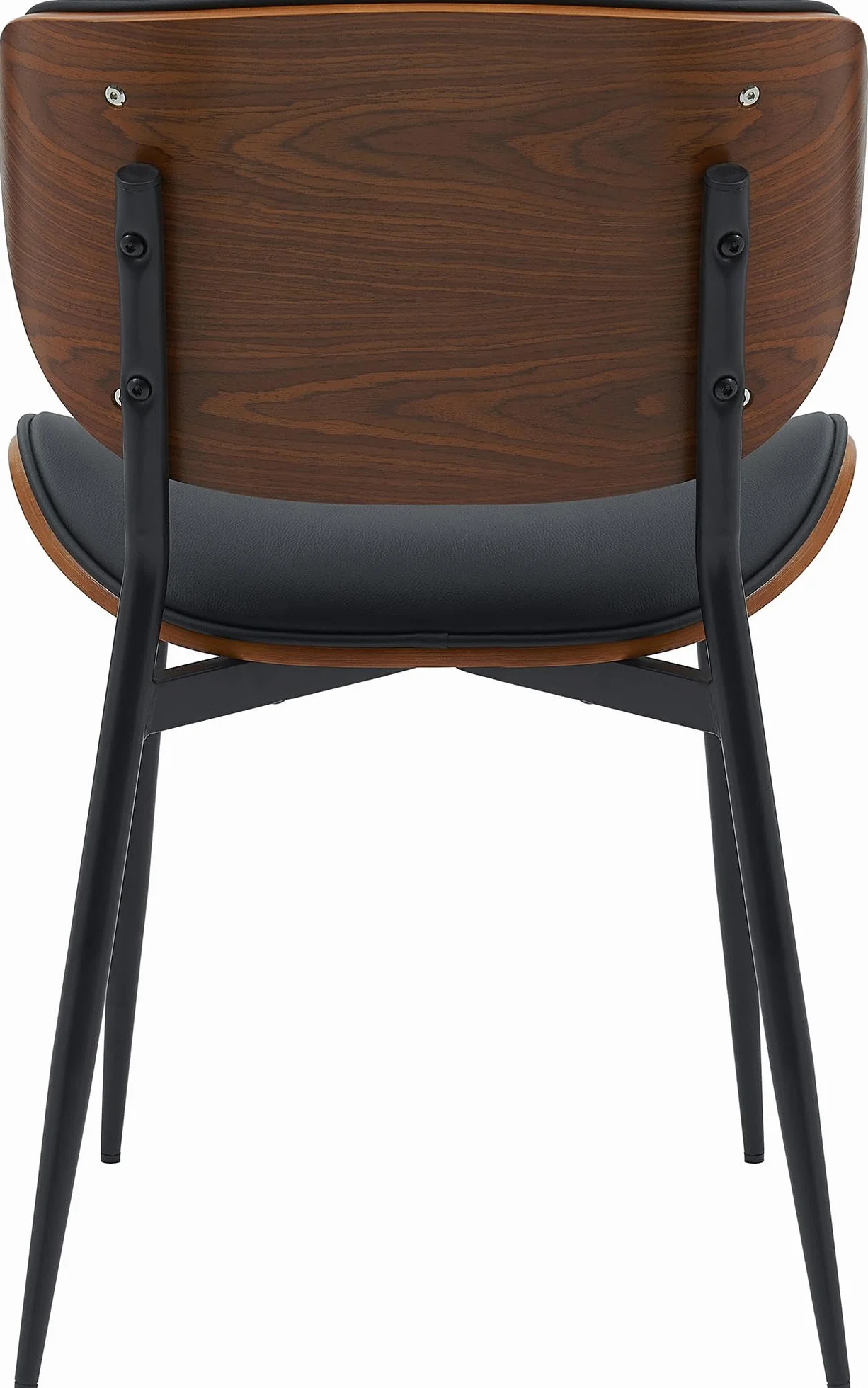 CLP Juego de 2 Sillas de Visita Enid con Respaldo y Tapizado - Sillón de Comedor Polipiel o Tela, Color Nuez/Negro