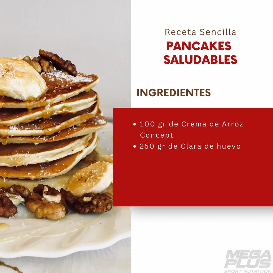 Crema de Arroz Mega Plus Concept 1 kg Sin Azúcares Añadidos Sin Gluten Sin Lactosa Alto en Carbohidratos Choco Nutella