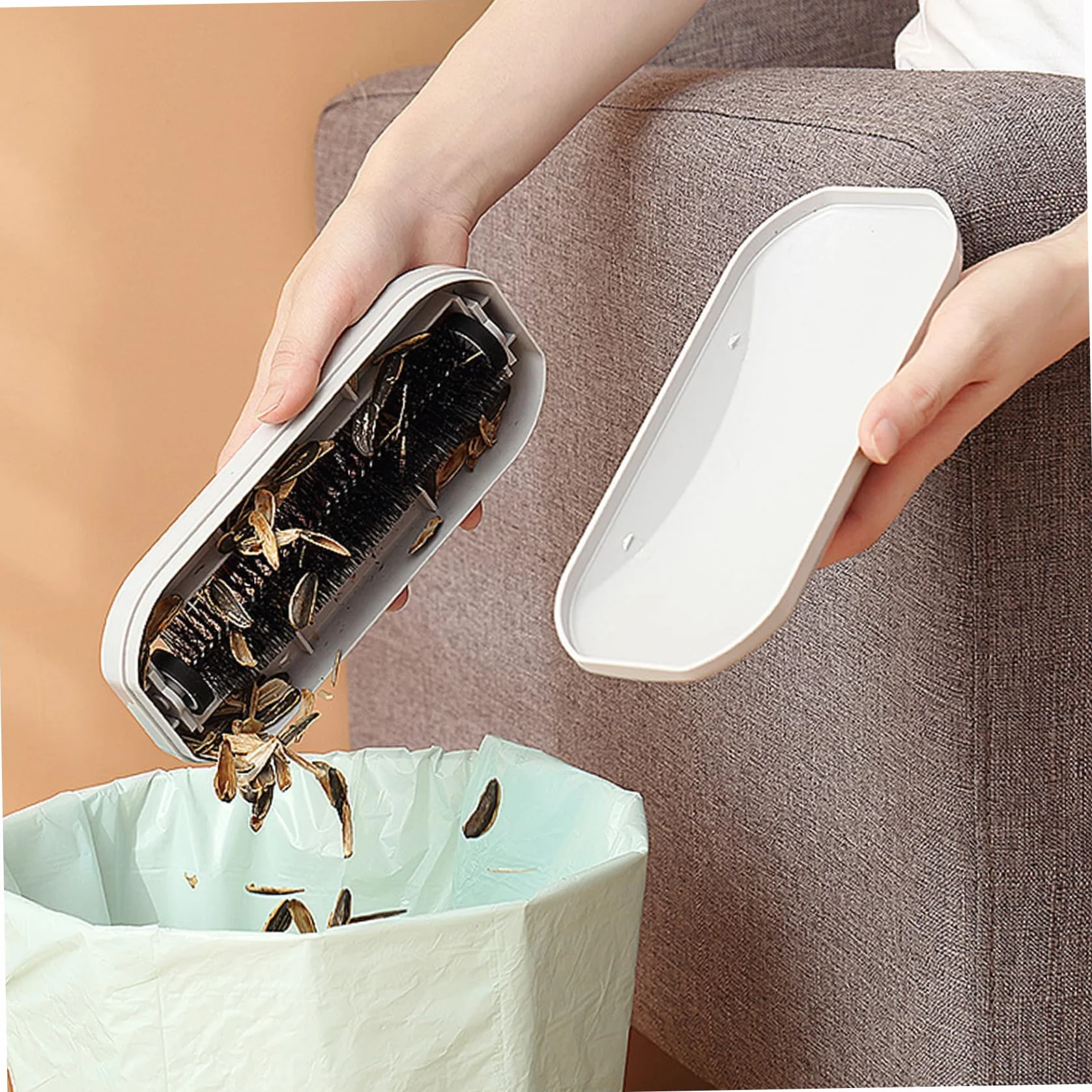 Barredora de Migas 2 Piezas Cepillo de Mano Ergonómico Cerdas PP Cáscara de Nuez ABS Limpieza Mesa Cama Sofá Alfombra