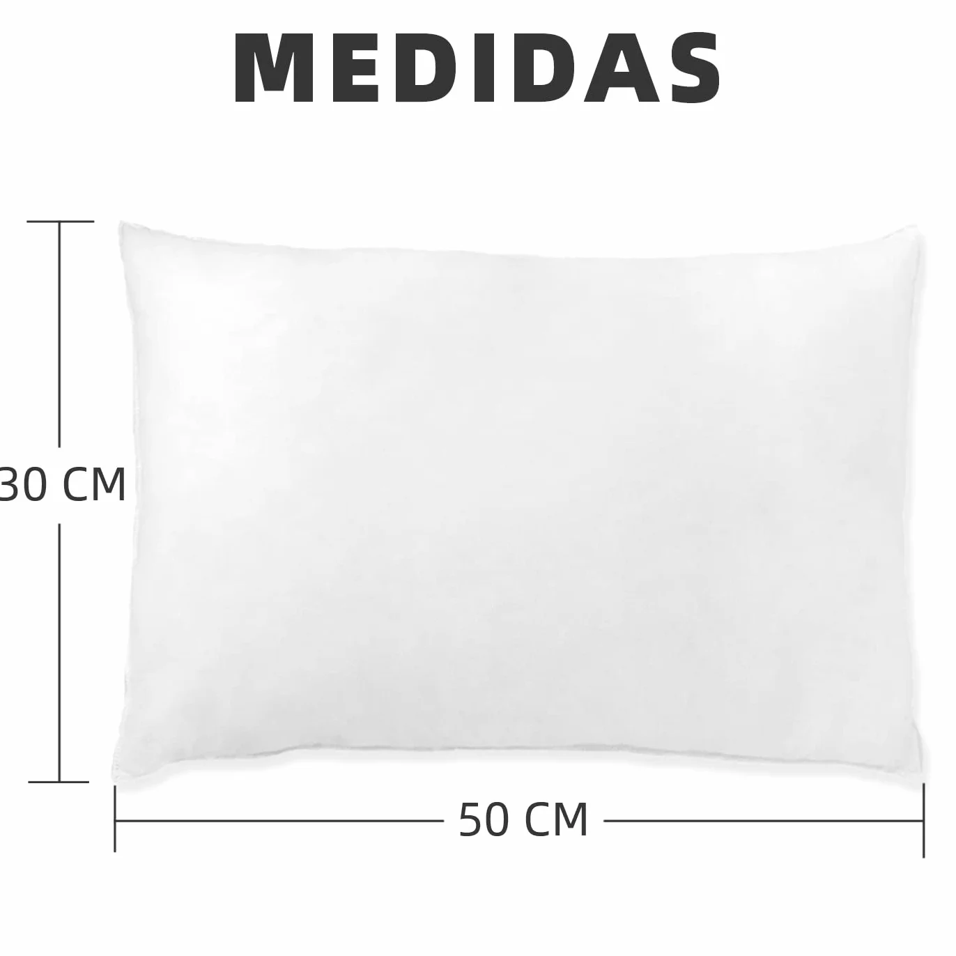 HOME MERCURY Relleno de Cojines Fibra Hueca Siliconada Antialérgico 30x50cm Pack 2