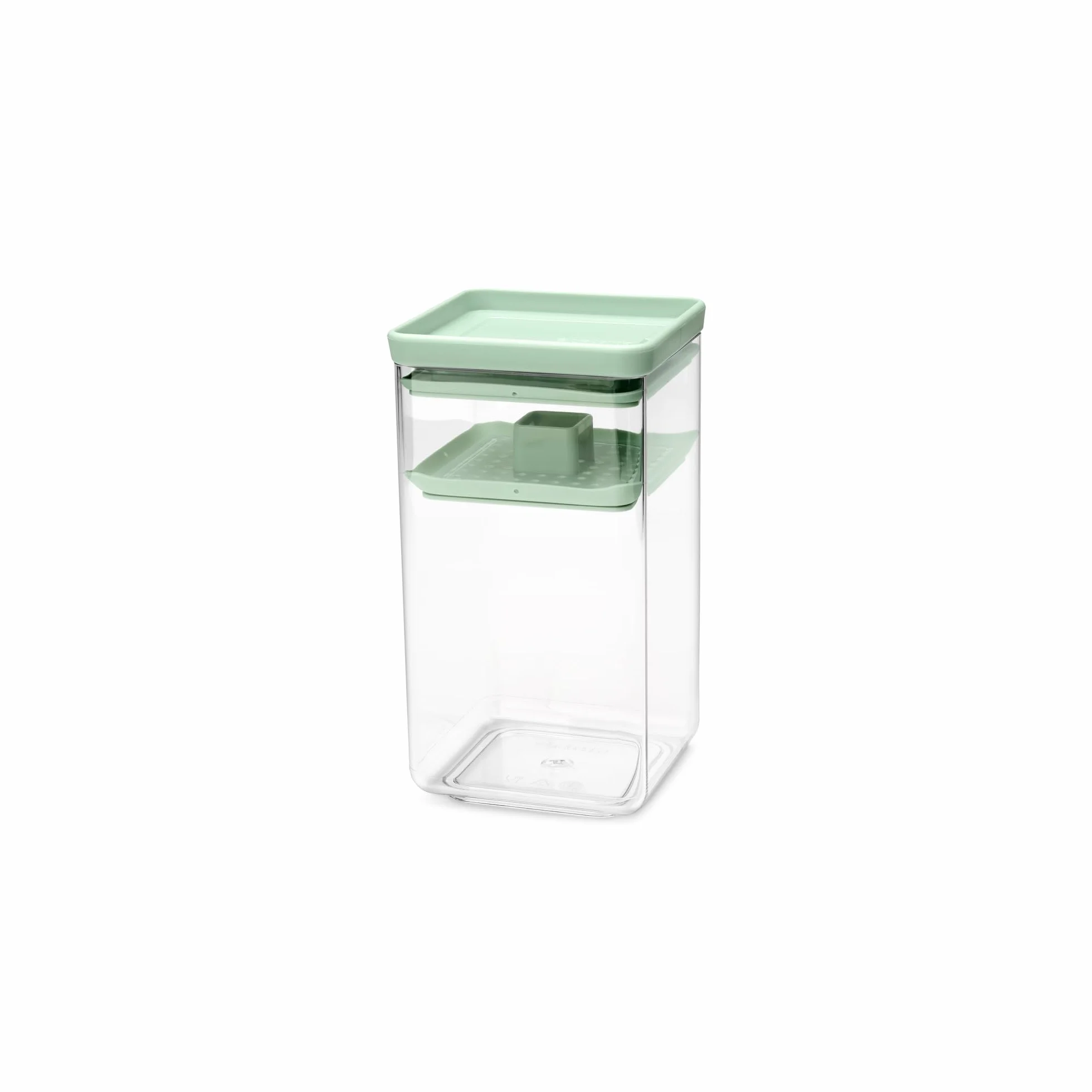 Brabantia TASTY Tarro de fermentación 1,6 L plástico con cierre de silicona y disco prensador para kimchi y chucrut Jade Green