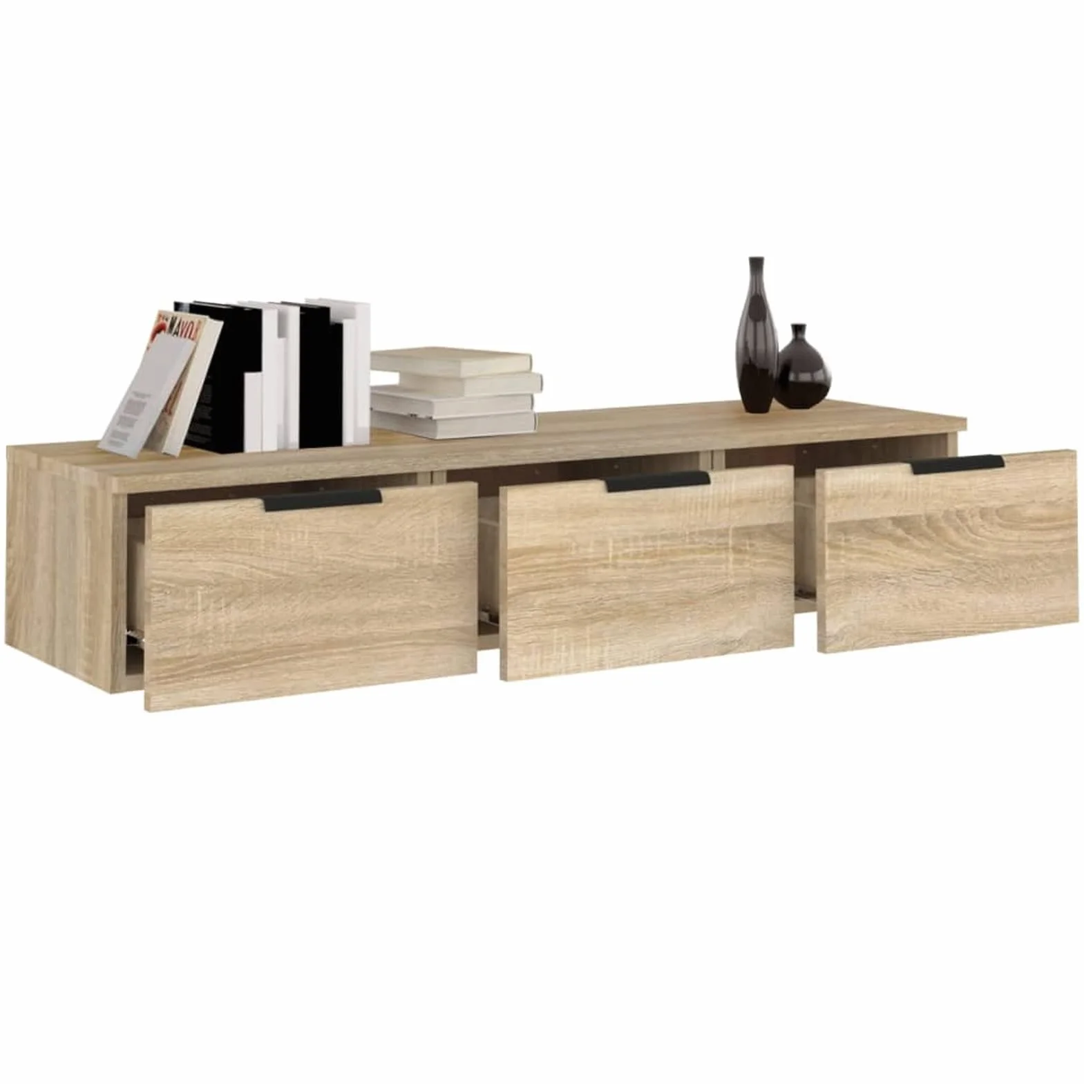 Armario de Pared, Muebles Salón, Mueble TV, Mesa Flotante, Gabinet Colgante De Pared, Gabinete De TV, Madera contrachapada Roble Sonoma 102x30x20 cm