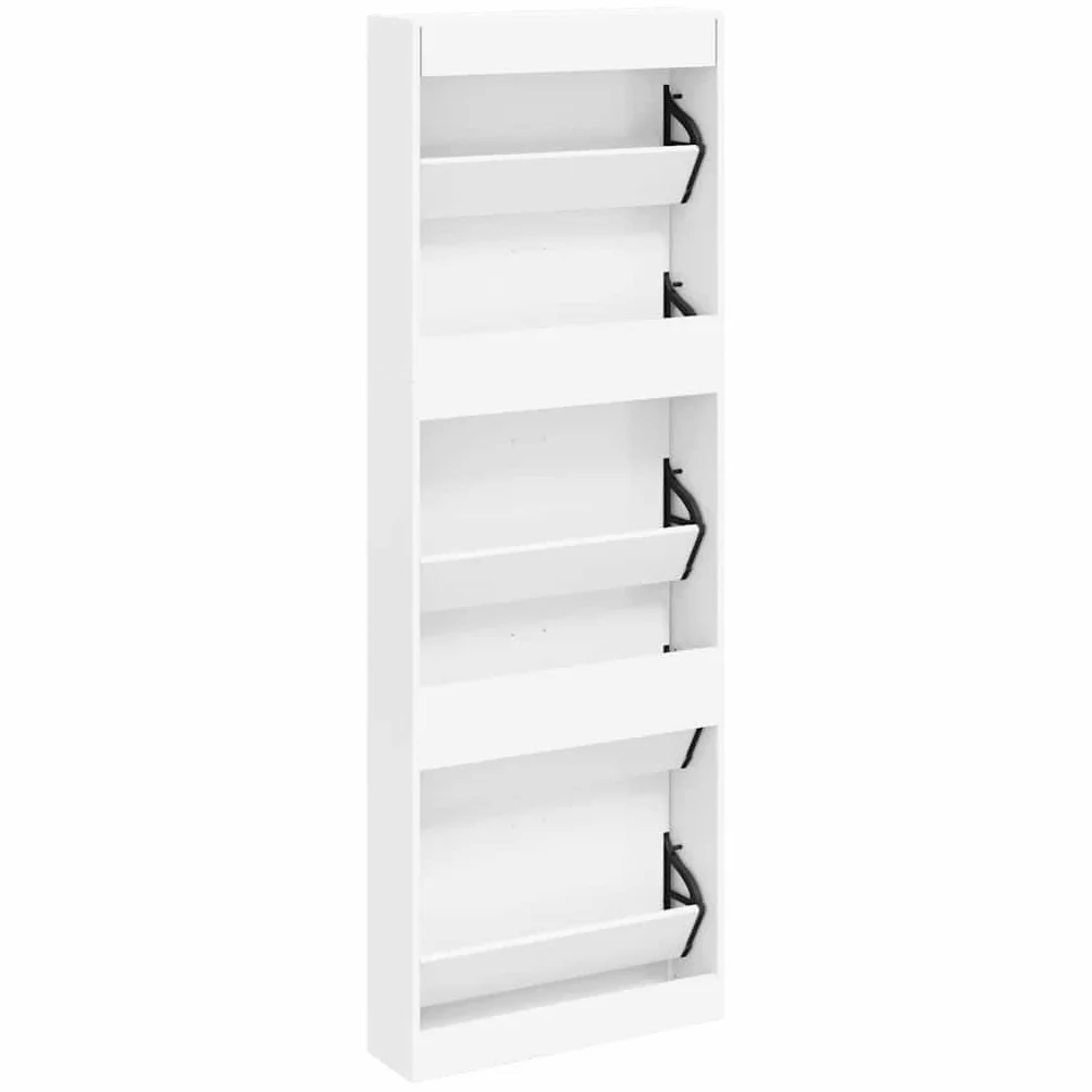 vidaXL Zapatero de Madera Blanco 5 Compartimentos Mueble Almacenaje de Zapato