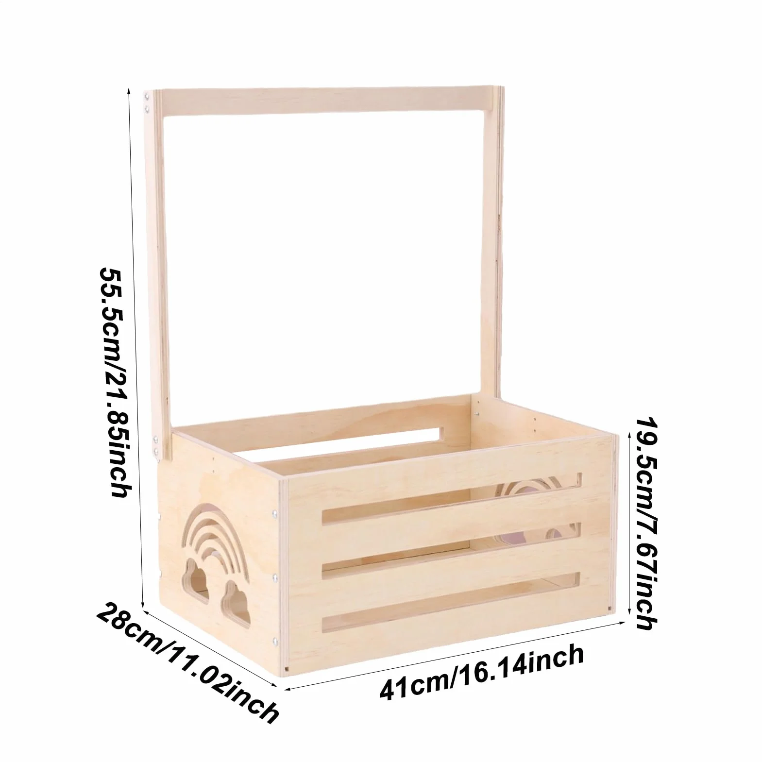 Armario para niños pequeños con asa de madera almacenamiento y cesto para ropa
